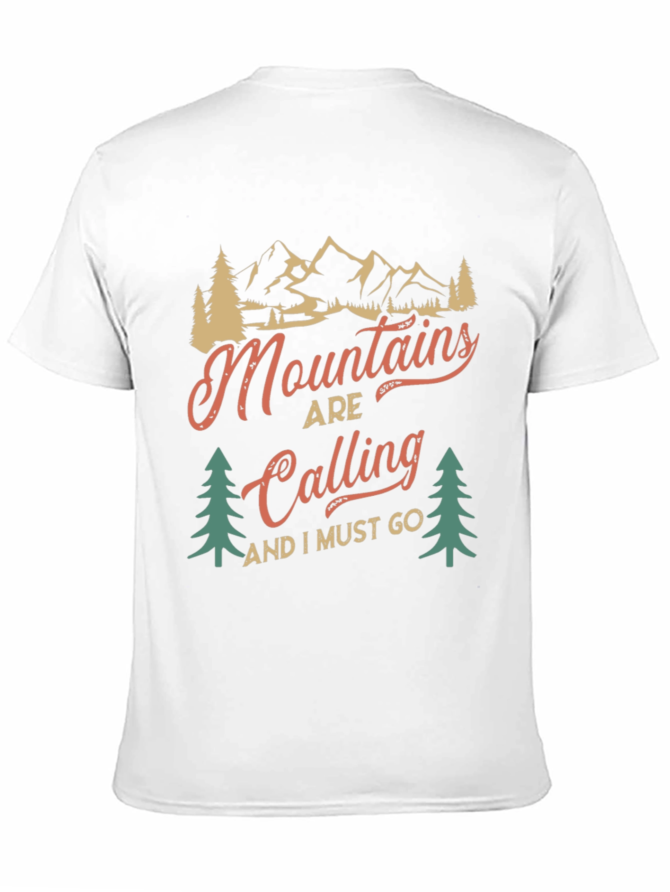 Mountains Are Calling Black Graphic Tee