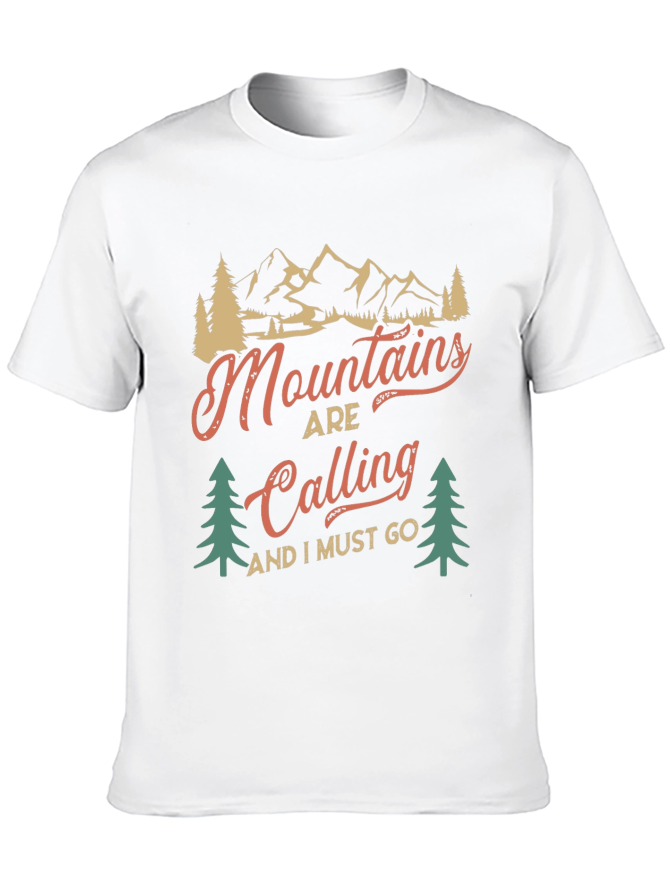 Mountains Are Calling Black Graphic Tee