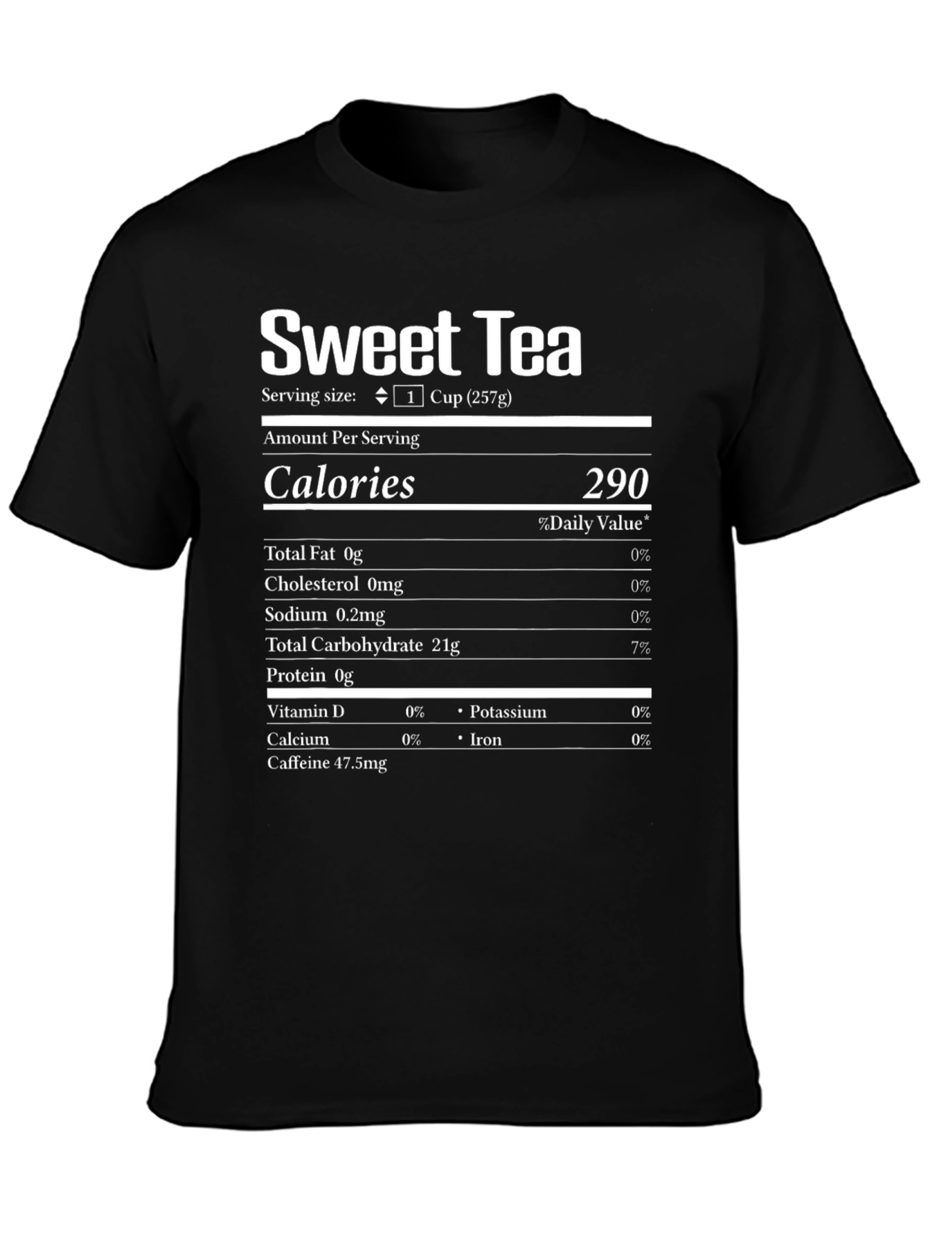 Sweet Tea Nutrition Facts T-Shirt