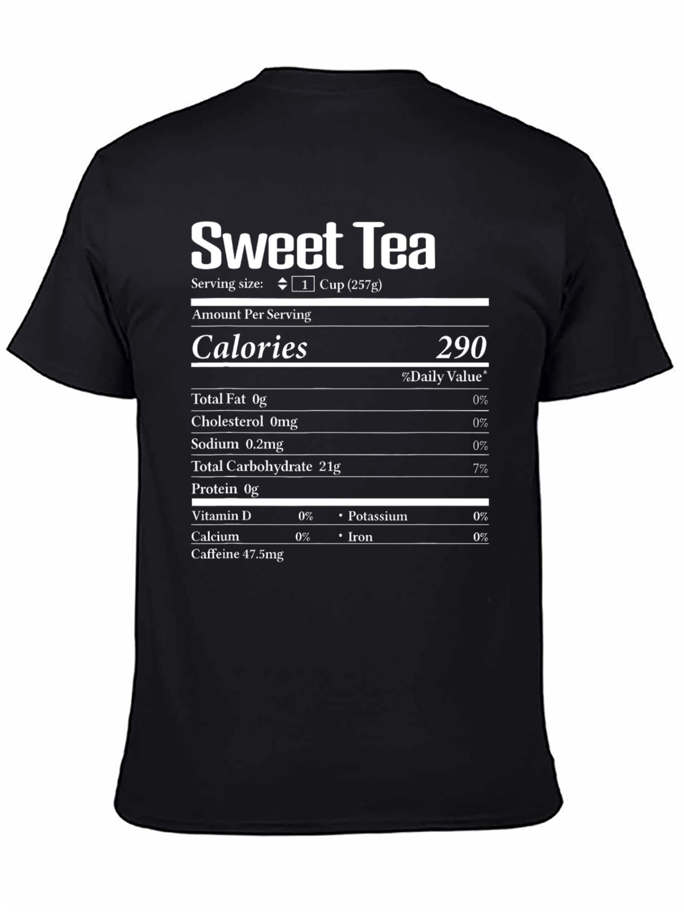 Sweet Tea Nutrition Facts T-Shirt