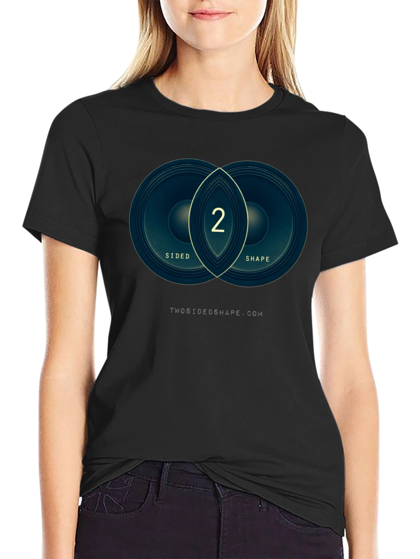 Two Sided Shape Graphic Tee - Modern Design