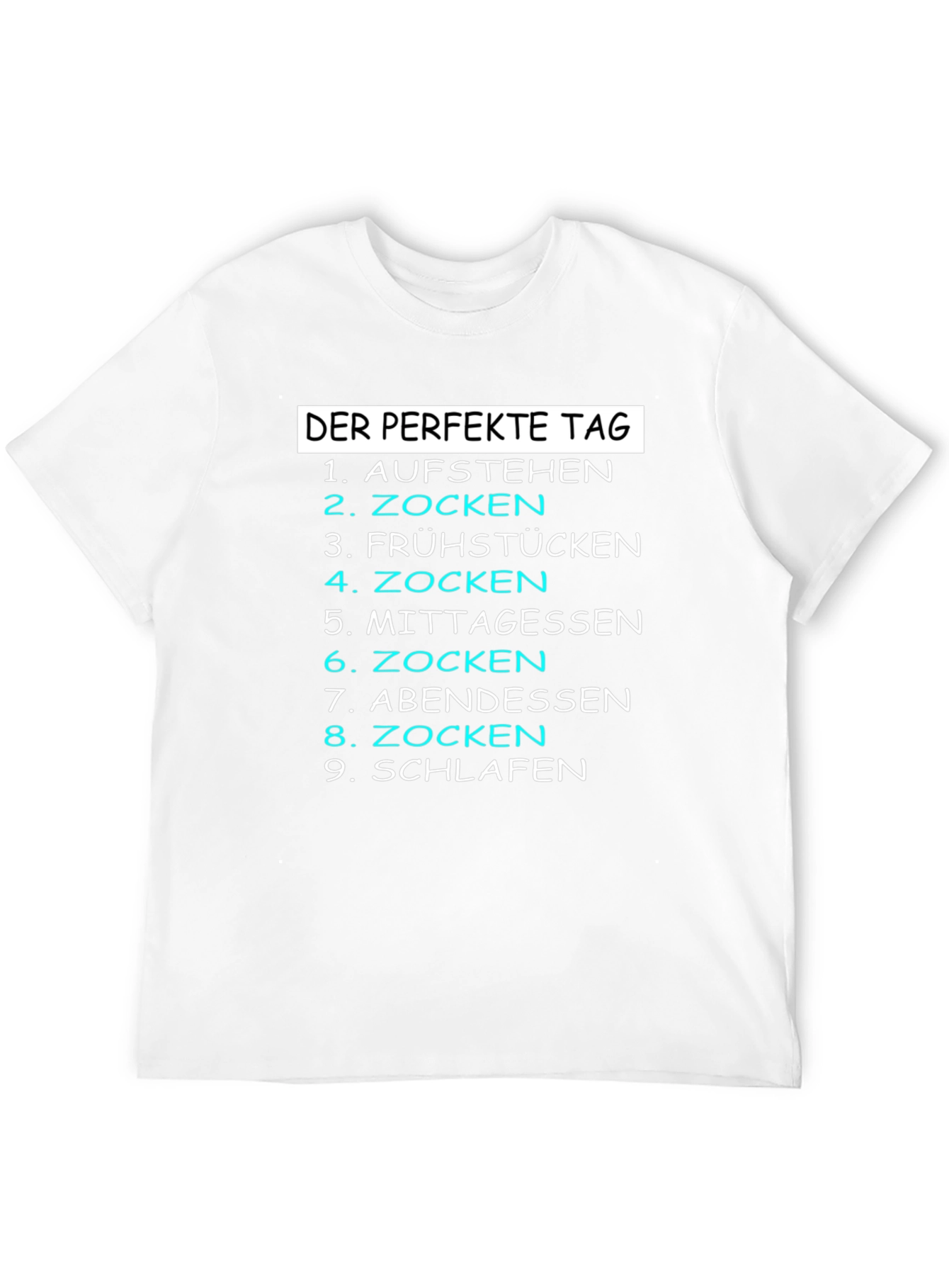 Perfect Day Gamer T-Shirt - Aufstehen Zocken Schlafen