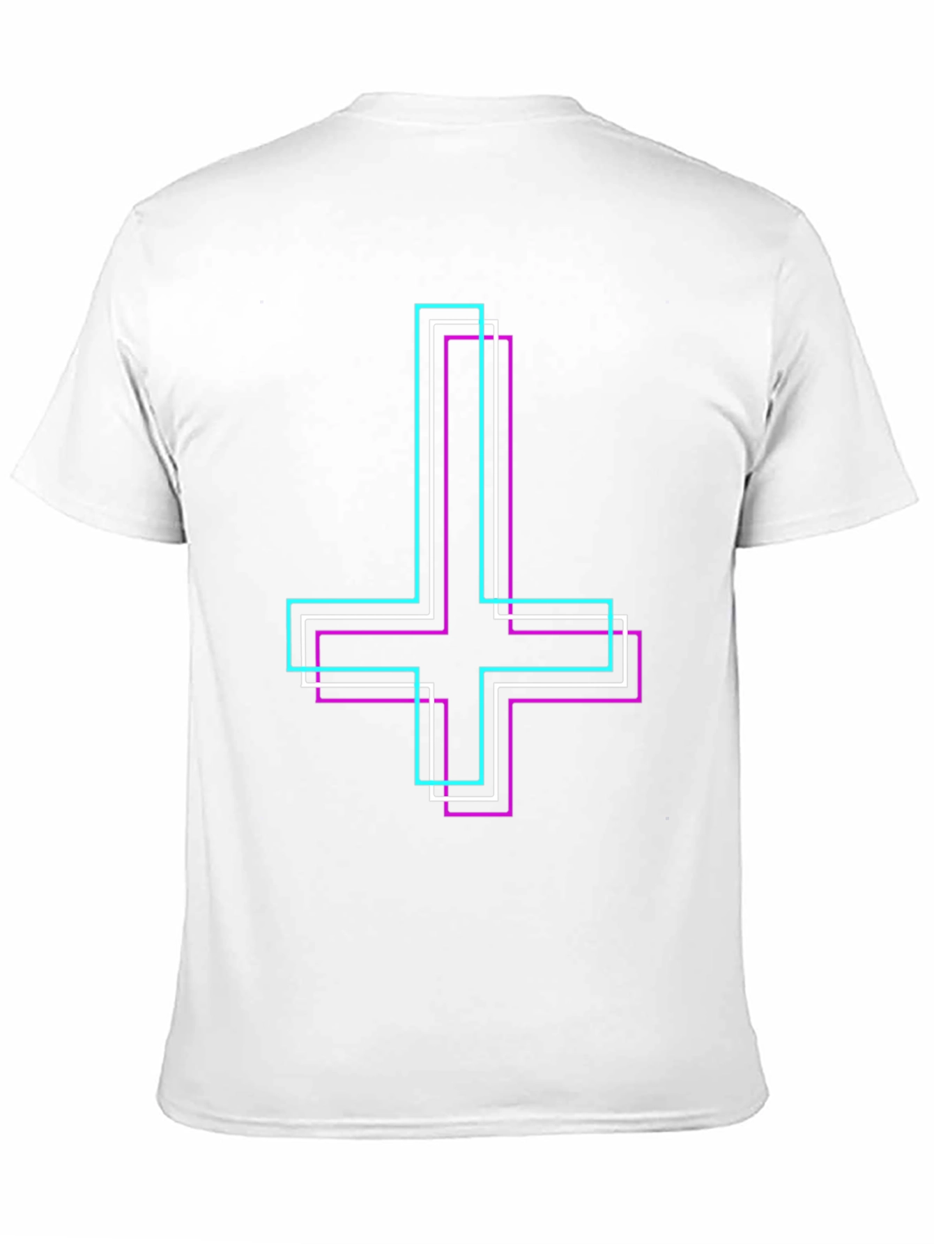 Inverted Cross Graphic Tee - Trendy Emo Style