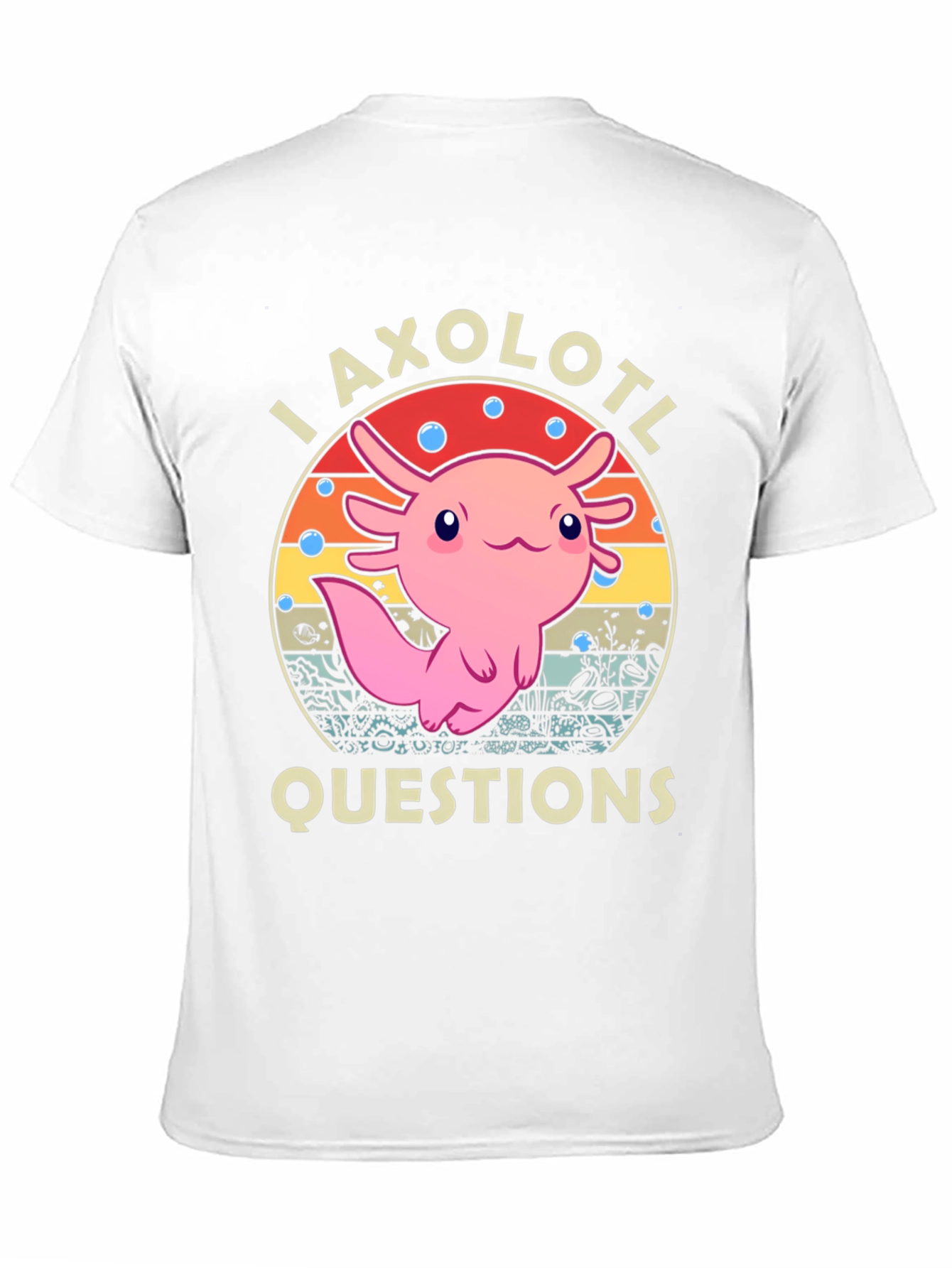 Axolotl Questions T-Shirt - Cute Amphibian Graphic Tee