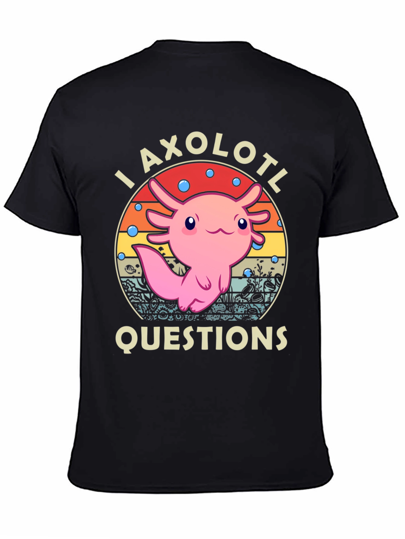 Axolotl Questions T-Shirt - Cute Amphibian Graphic Tee