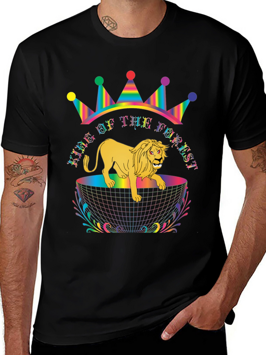 King of the Forest Graphic Tee - Lion Crown Design