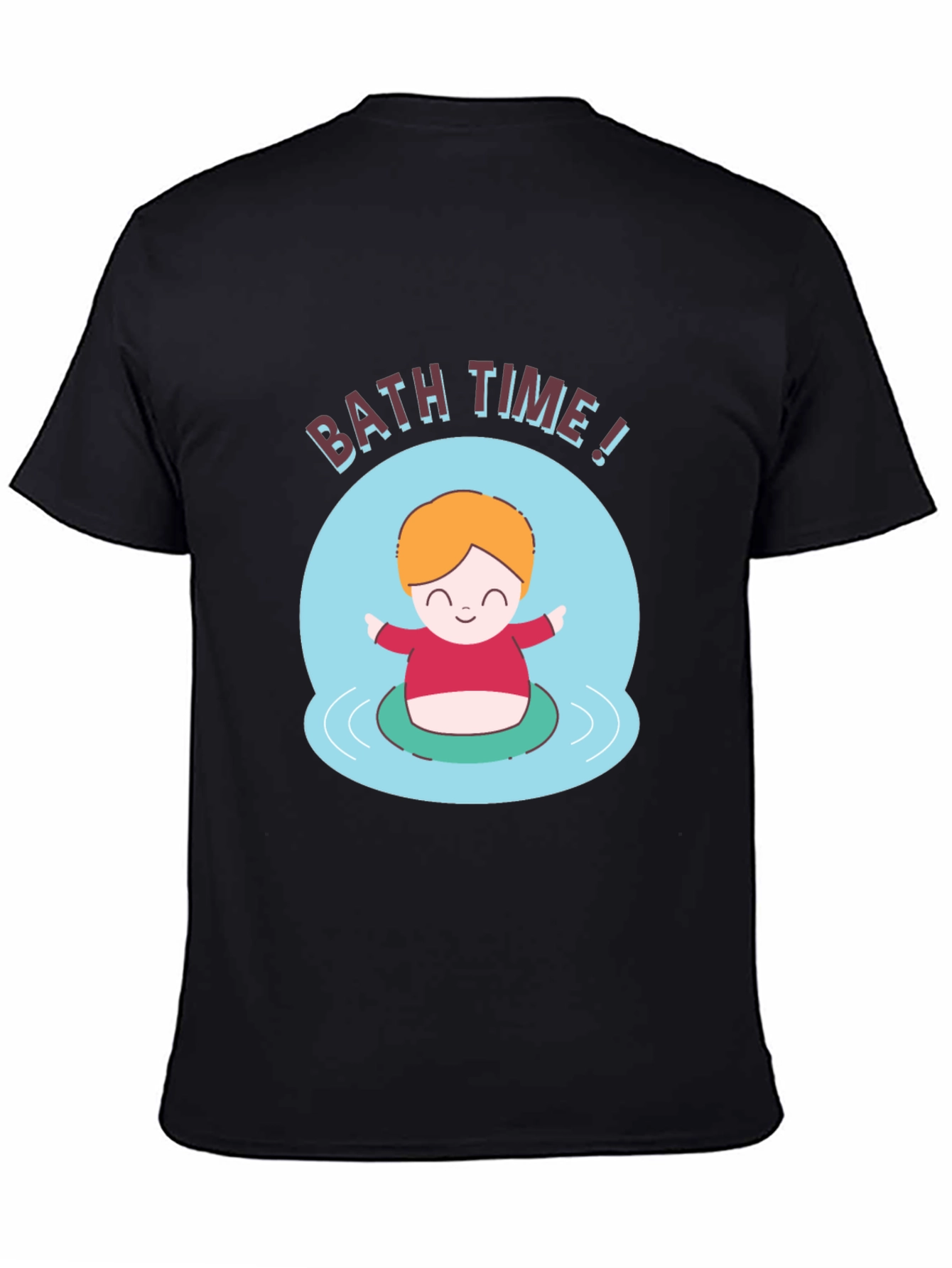 Bath Time Cartoon Graphic T-Shirt