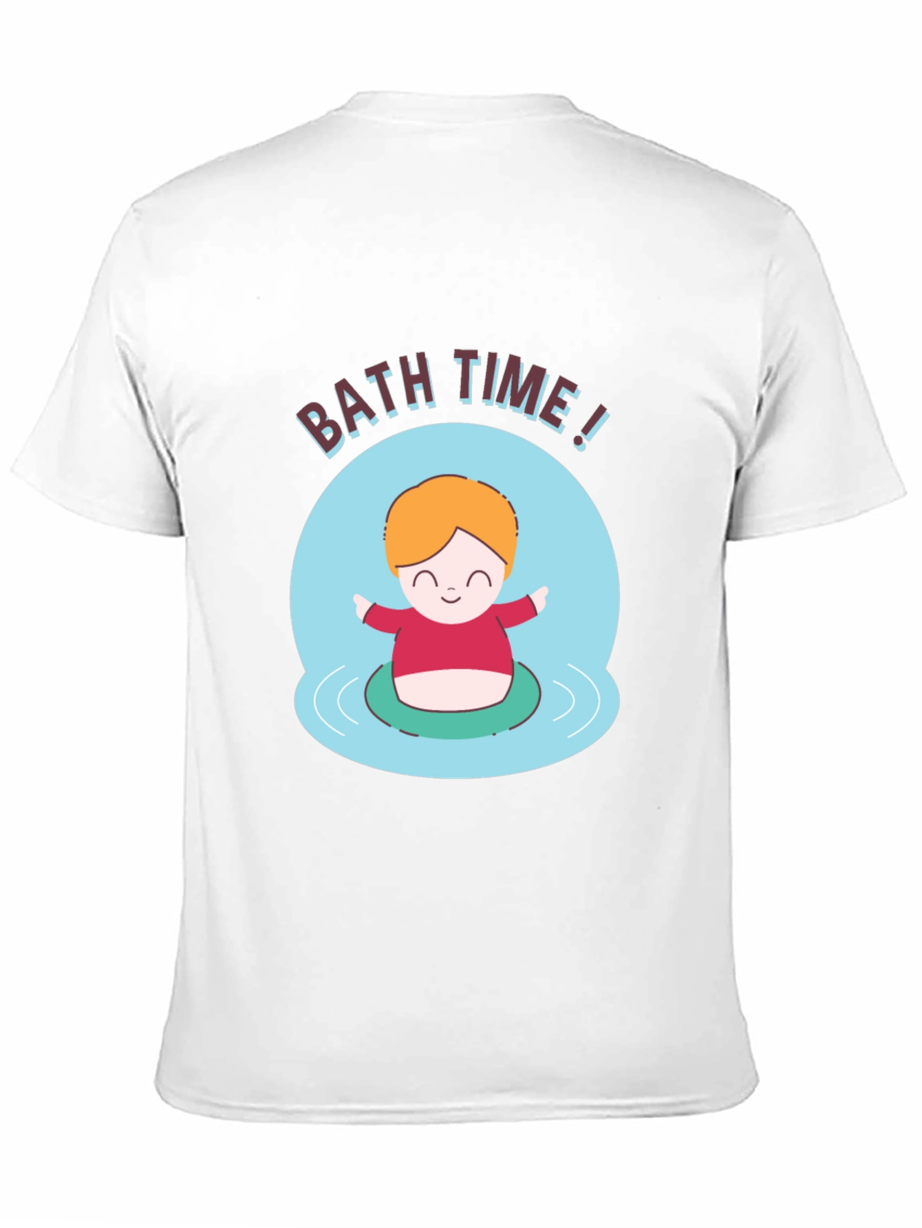 Bath Time Cartoon Graphic T-Shirt