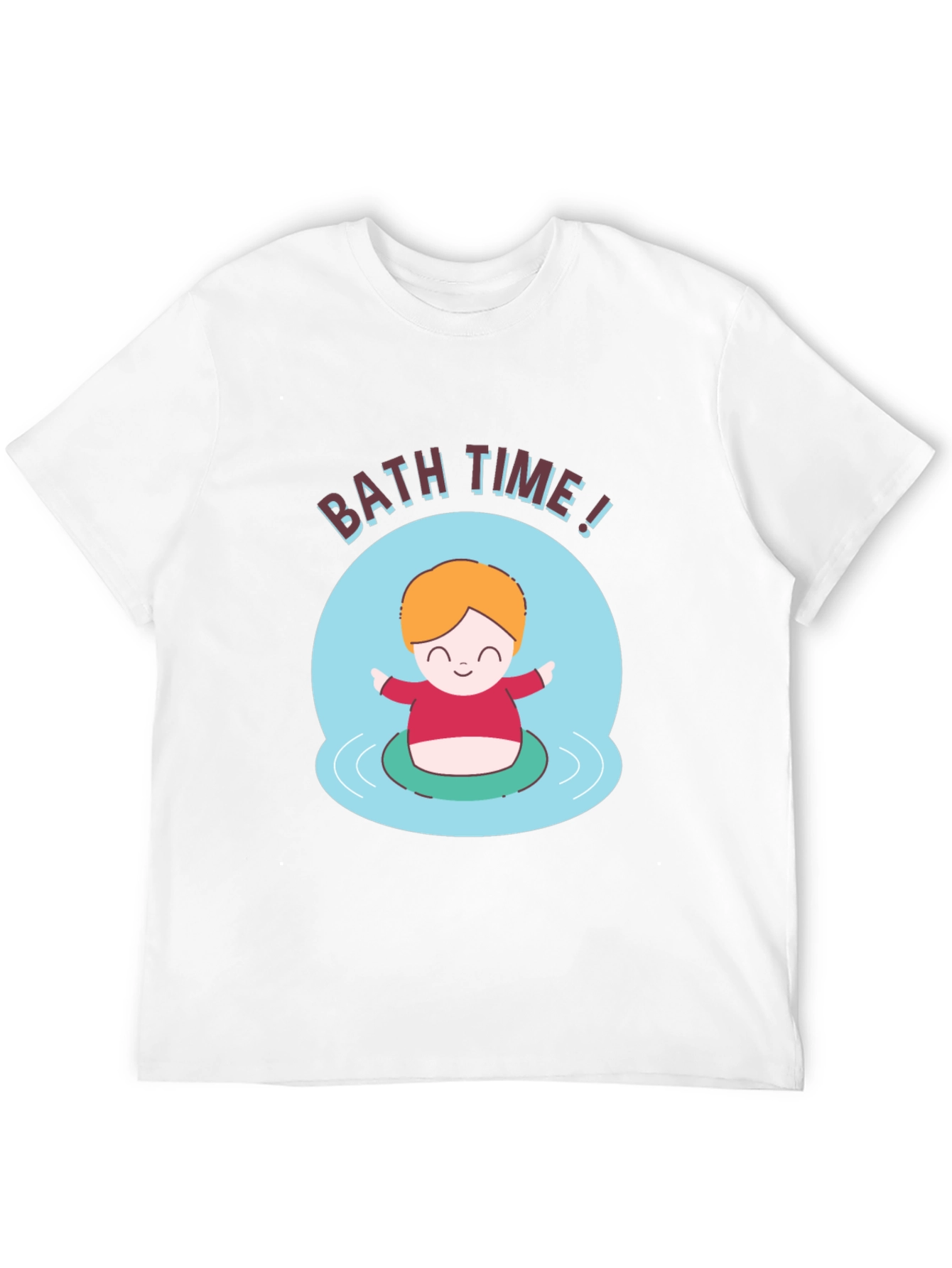 Bath Time Cartoon Graphic T-Shirt