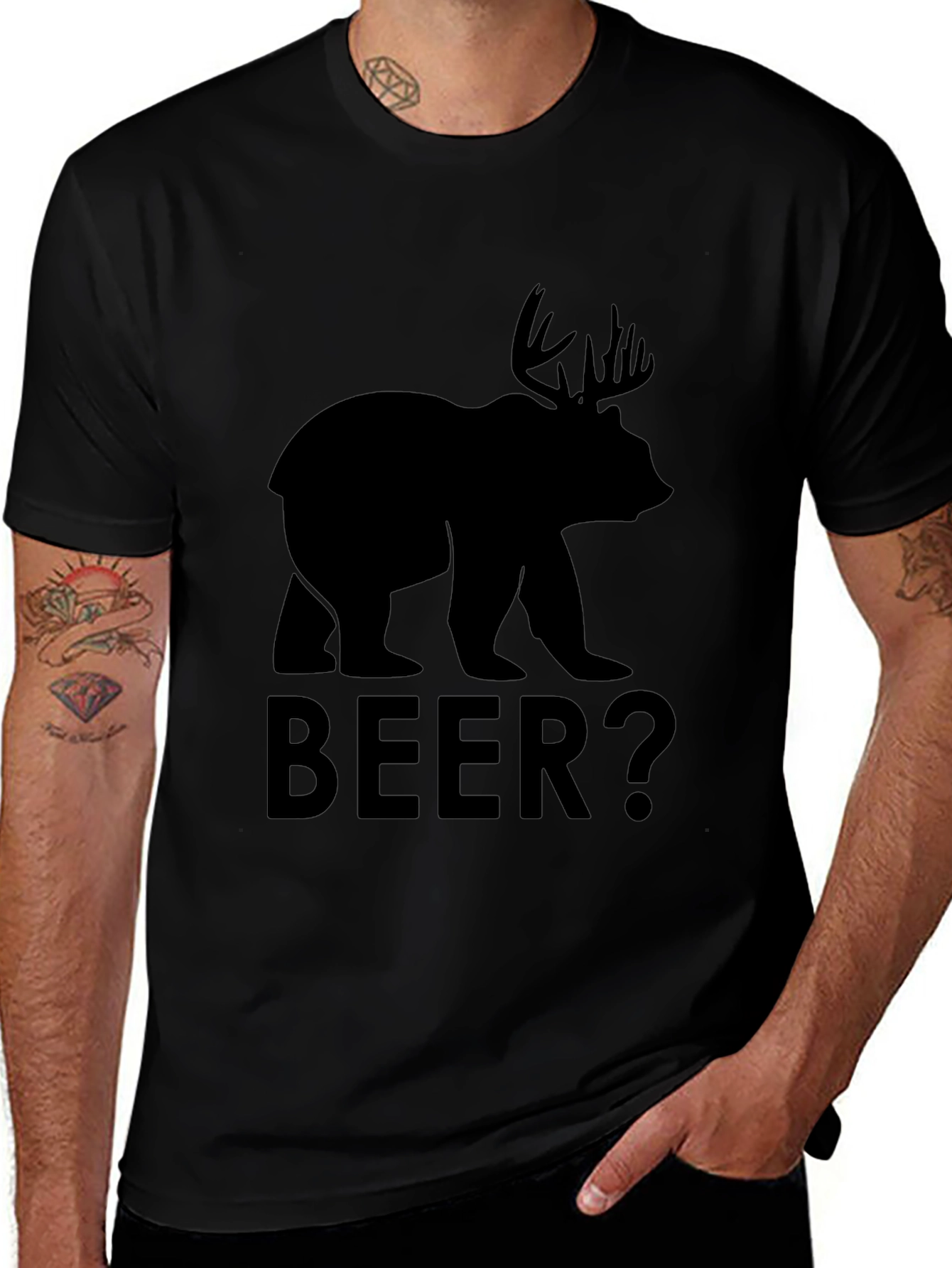 Bear Moose BEER? Graphic T-Shirt
