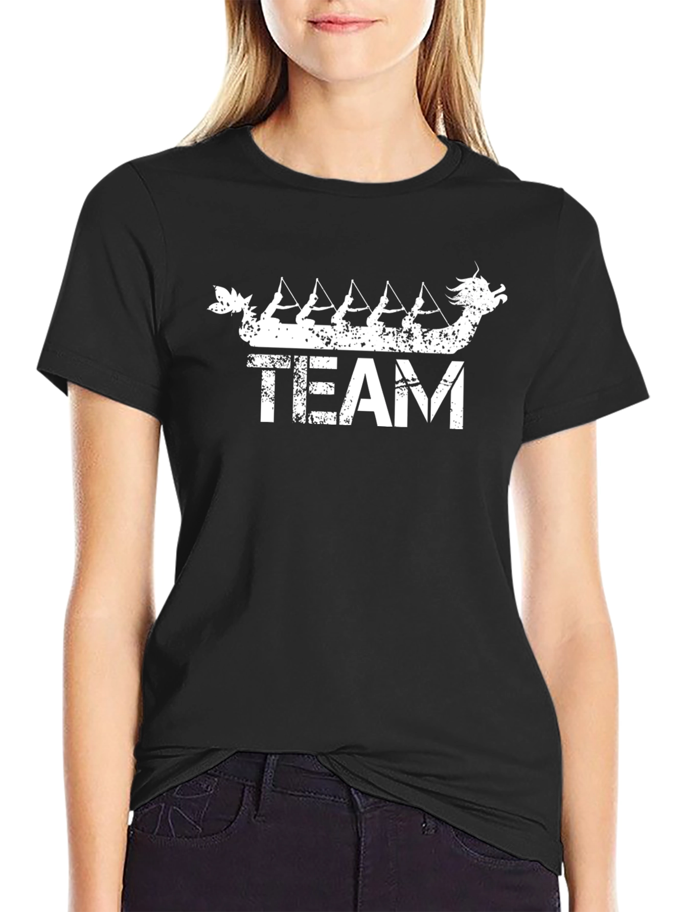 Dragon Boat Team Black T-Shirt