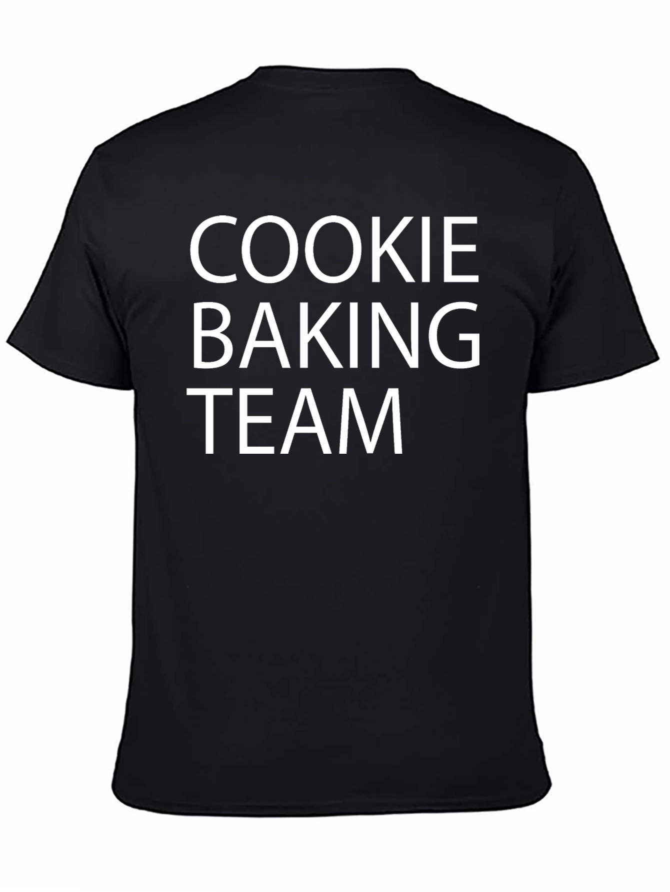 Cookie Baking Team T-Shirt - Black Crew Neck Tee