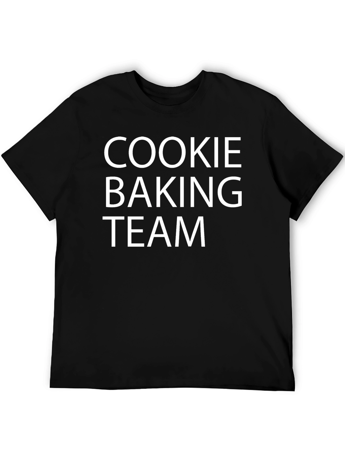 Cookie Baking Team T-Shirt - Black Crew Neck Tee