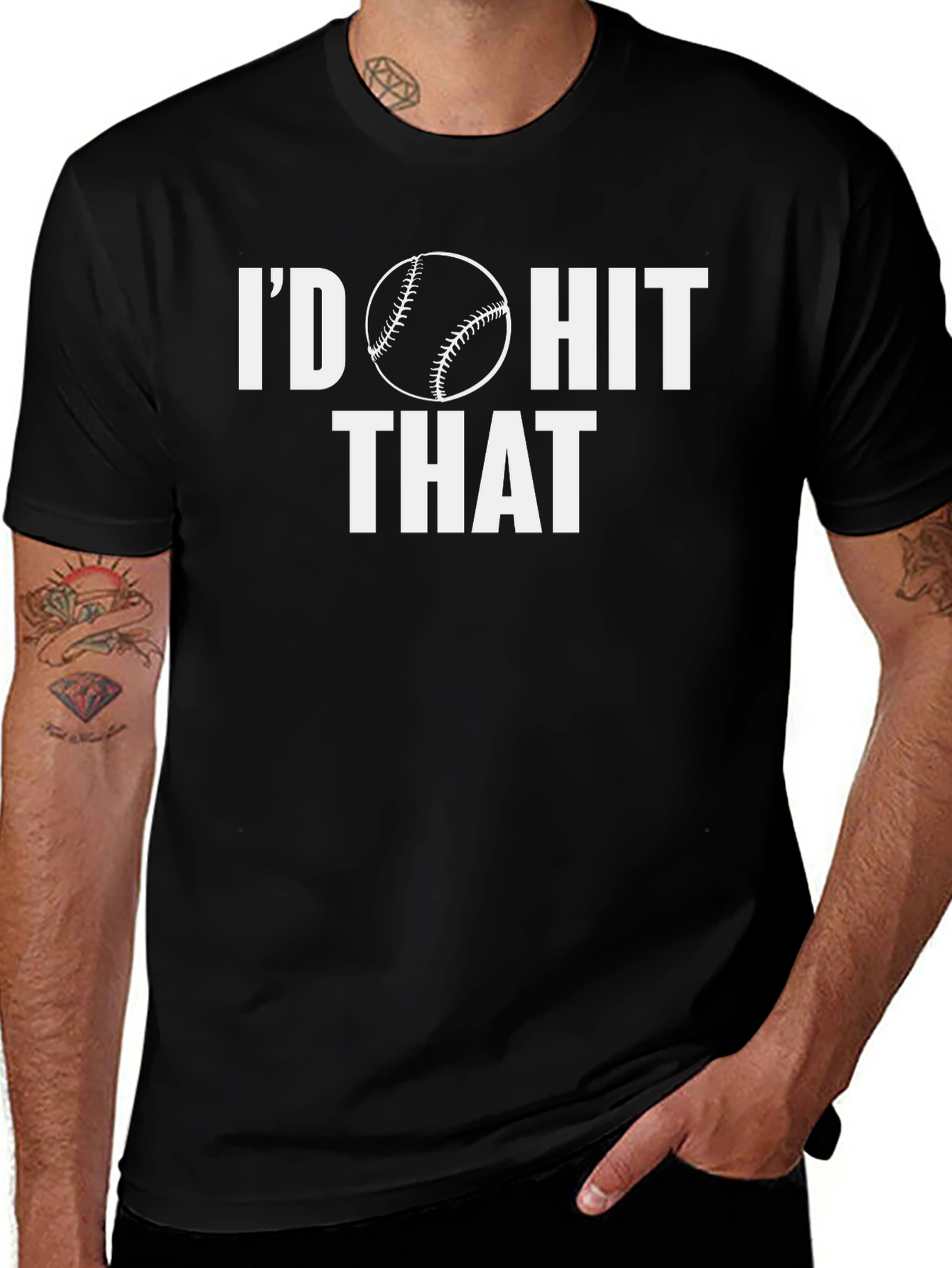 Id Hit That Baseball Graphic T-Shirt