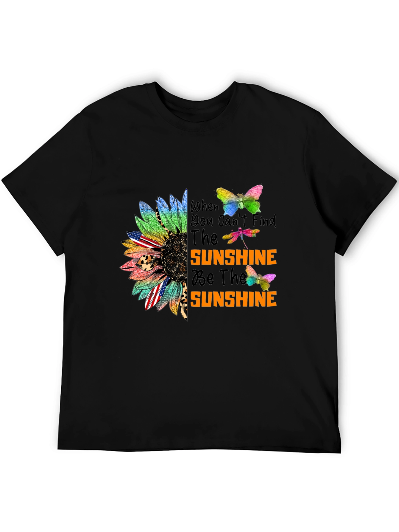Sunflower Butterflies T-Shirt - Be The Sunshine
