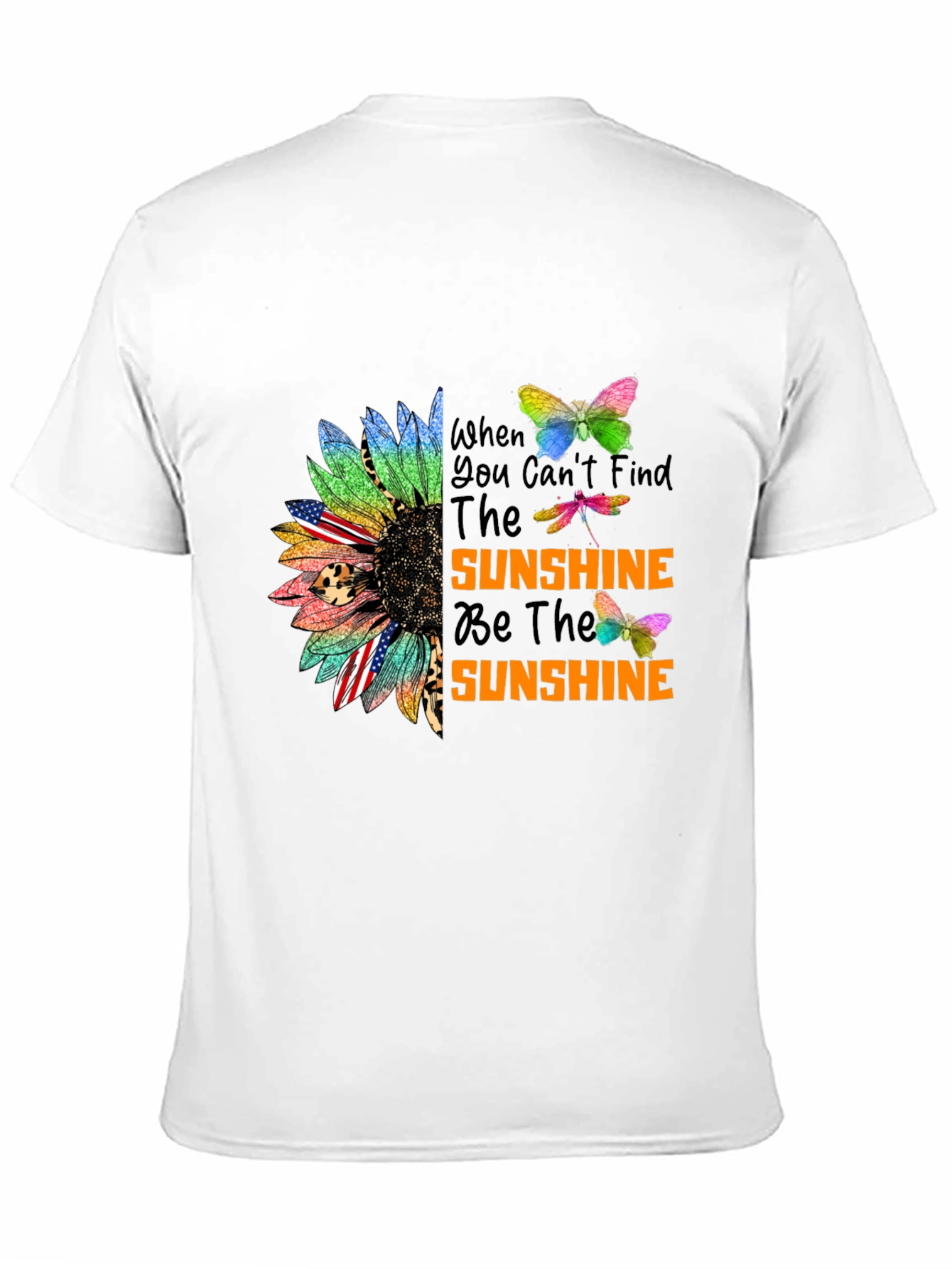 Sunflower Butterflies T-Shirt - Be The Sunshine