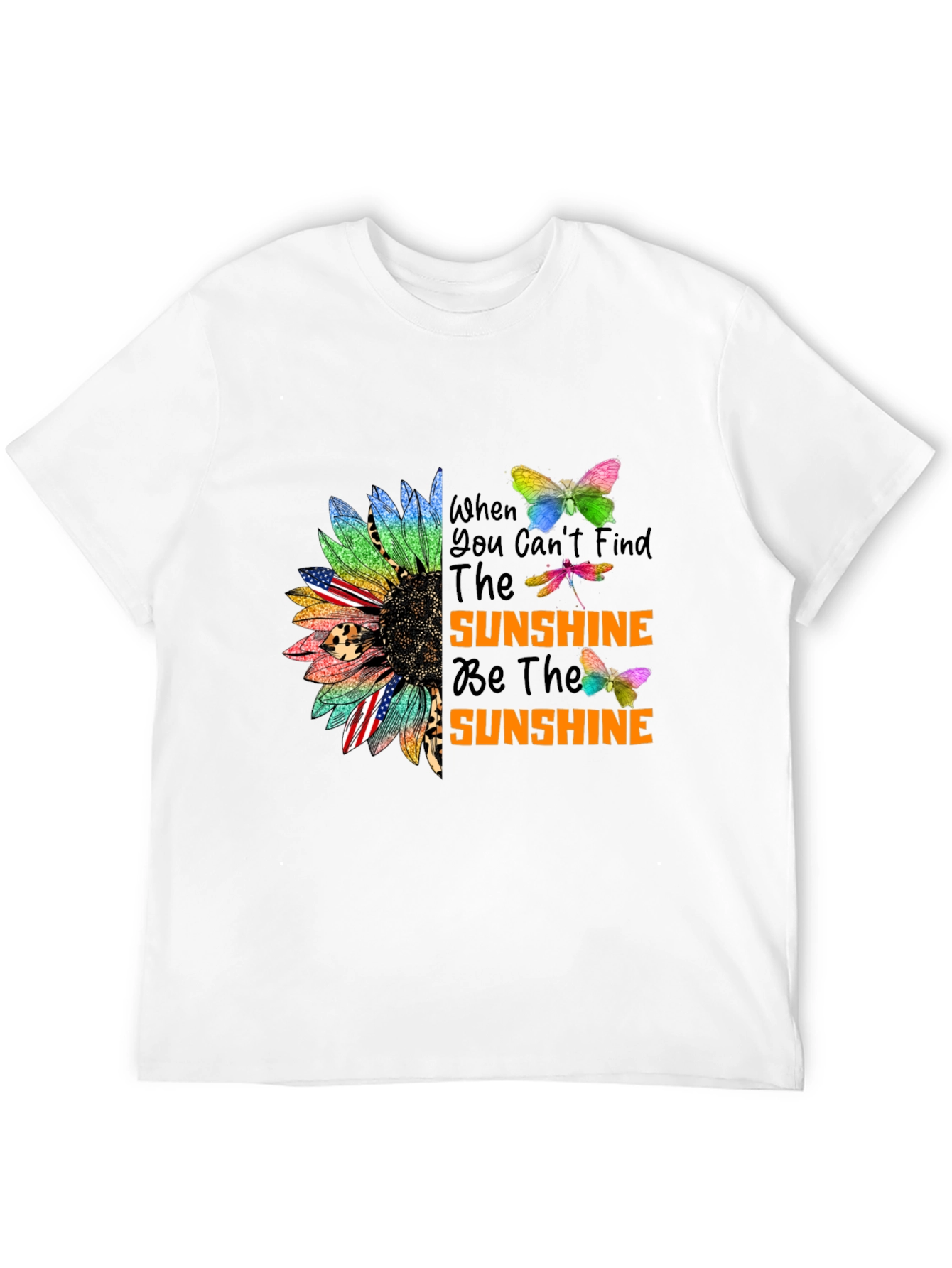 Sunflower Butterflies T-Shirt - Be The Sunshine