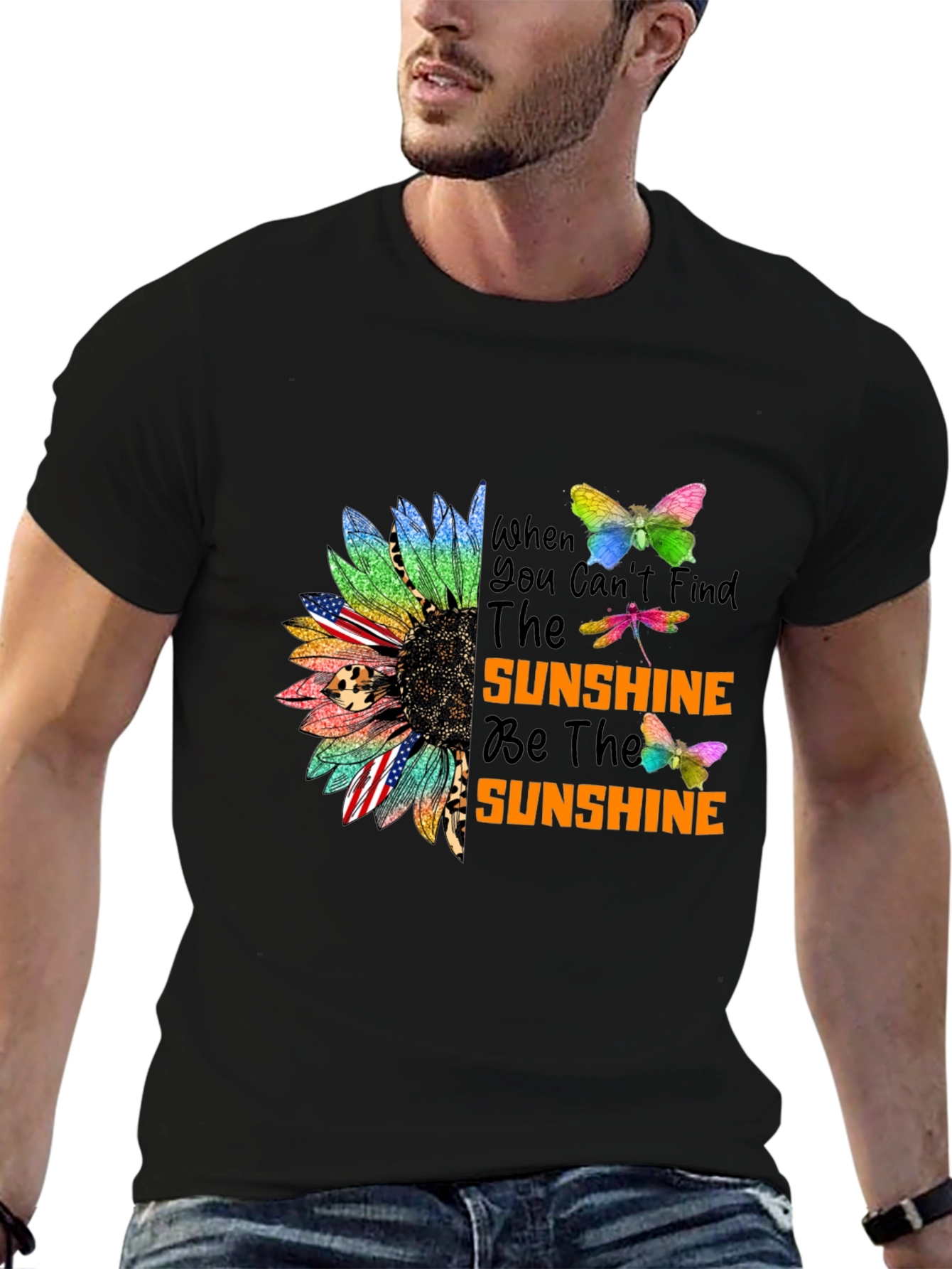 Sunflower Butterflies T-Shirt - Be The Sunshine