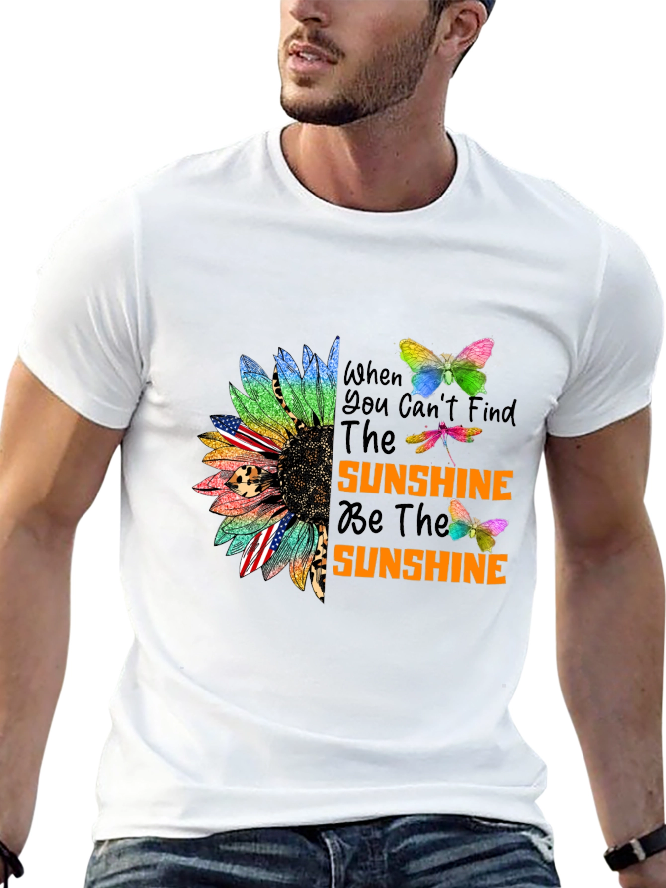 Sunflower Butterflies T-Shirt - Be The Sunshine