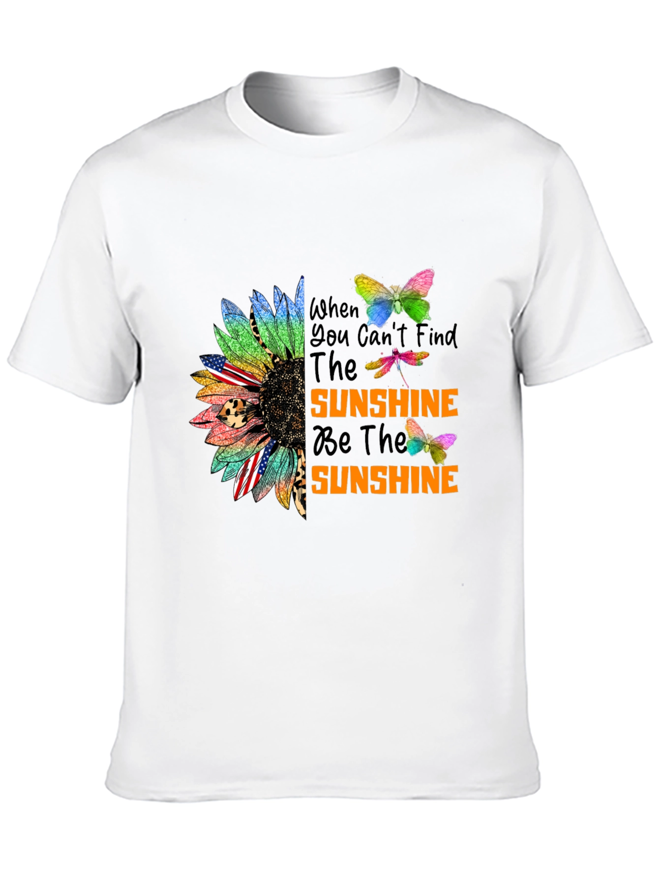 Sunflower Butterflies T-Shirt - Be The Sunshine