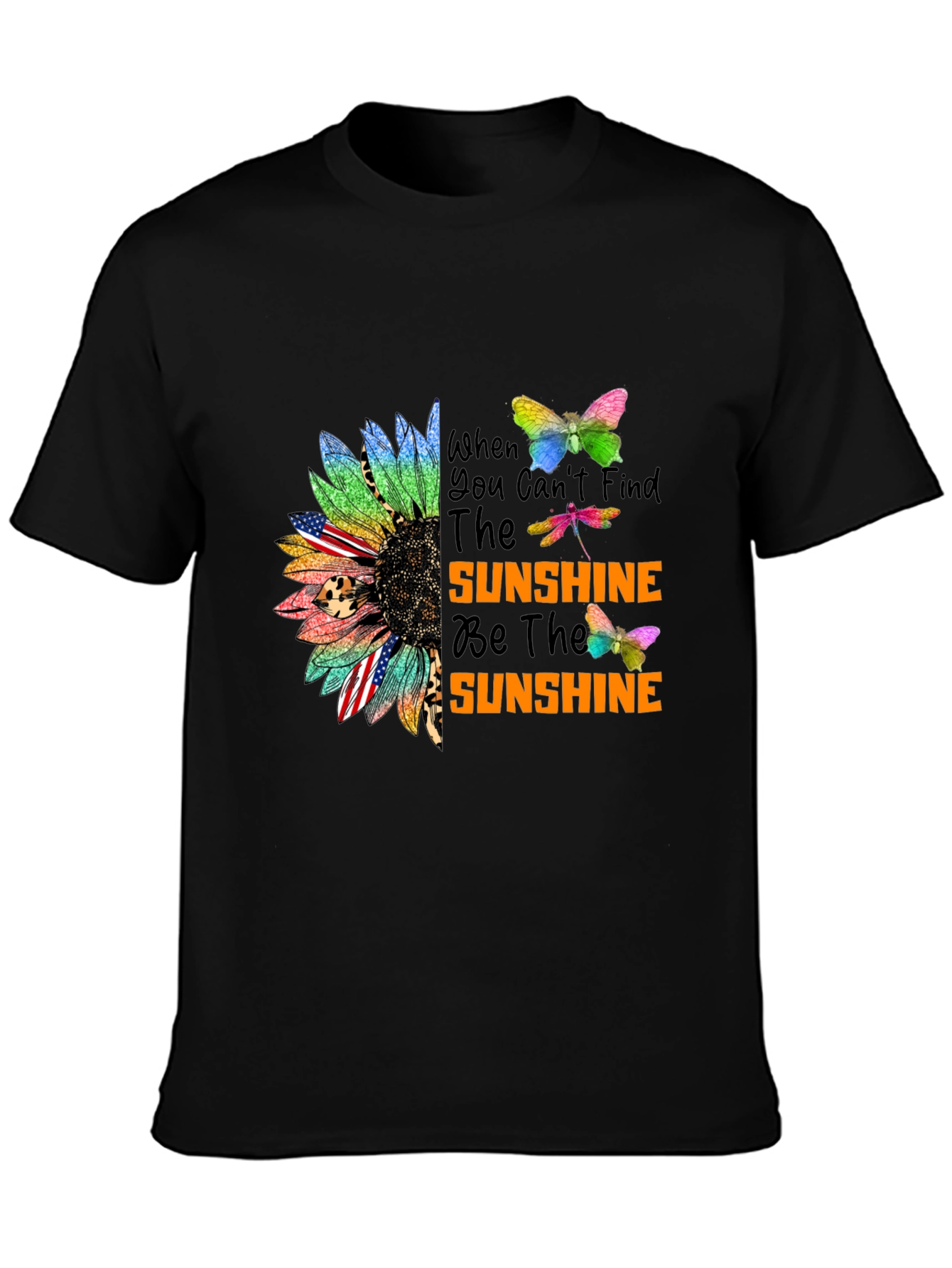 Sunflower Butterflies T-Shirt - Be The Sunshine