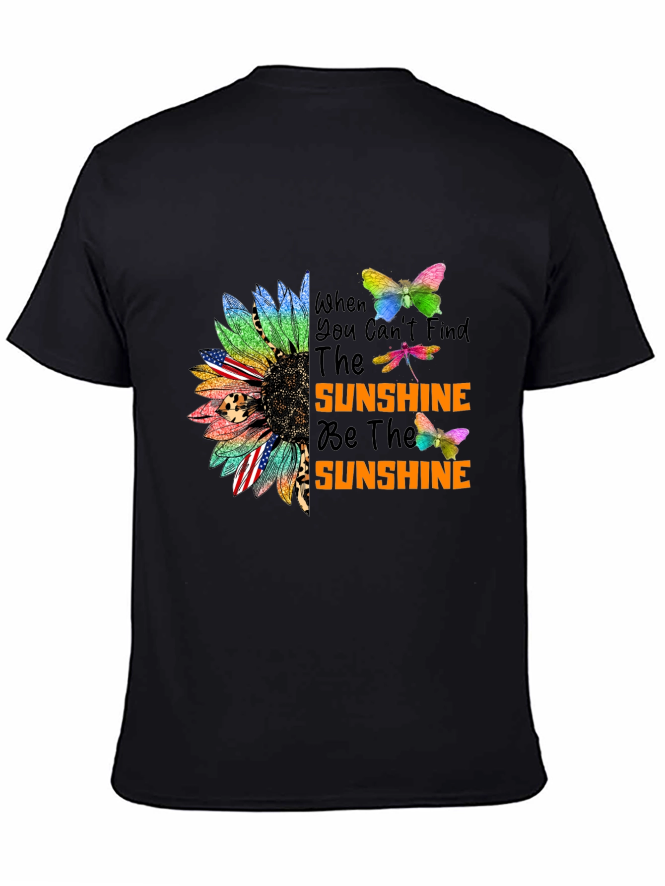 Sunflower Butterflies T-Shirt - Be The Sunshine