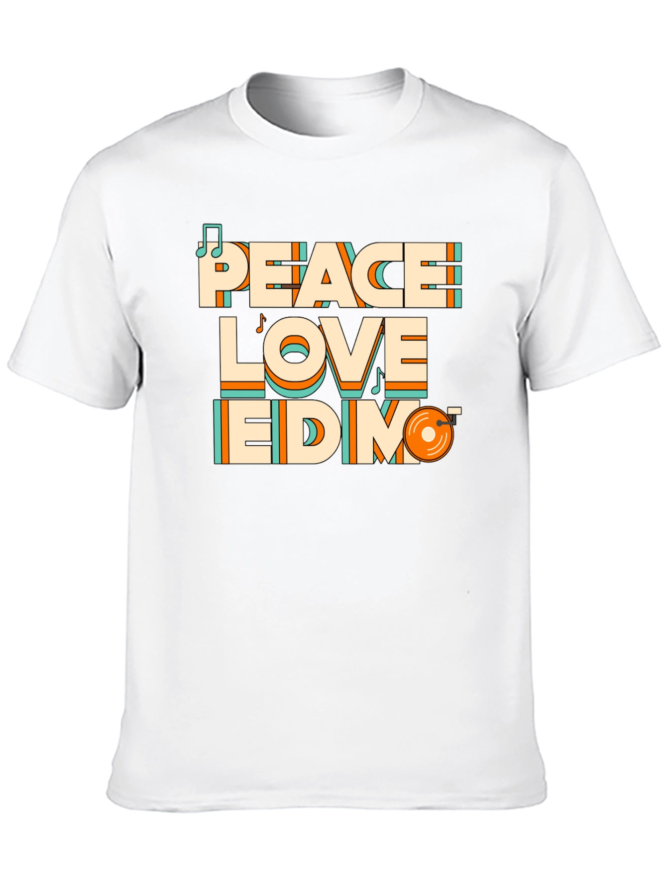 Peace Love EDM T-Shirt - Stylish Music Tee