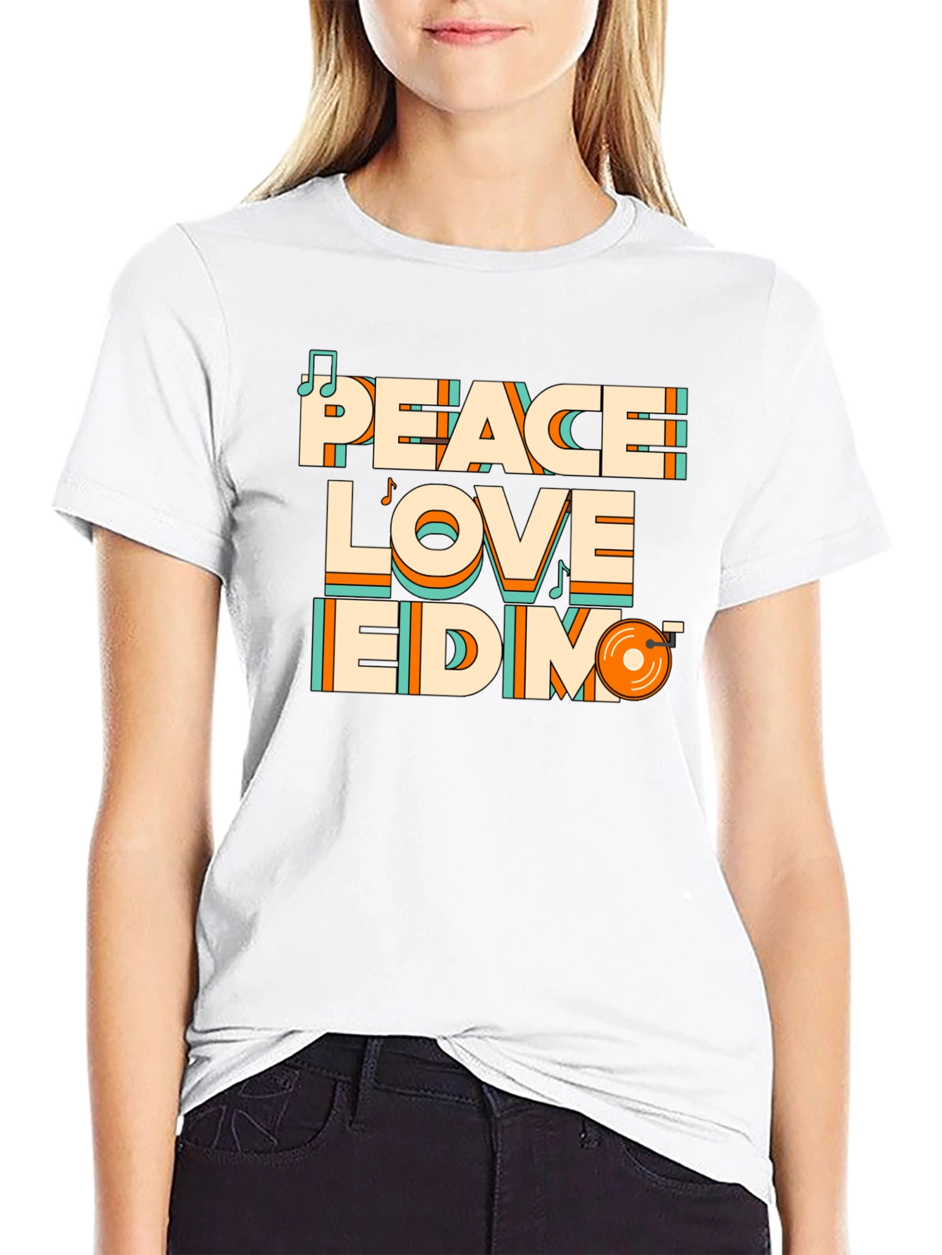 Peace Love EDM T-Shirt - Stylish Music Tee