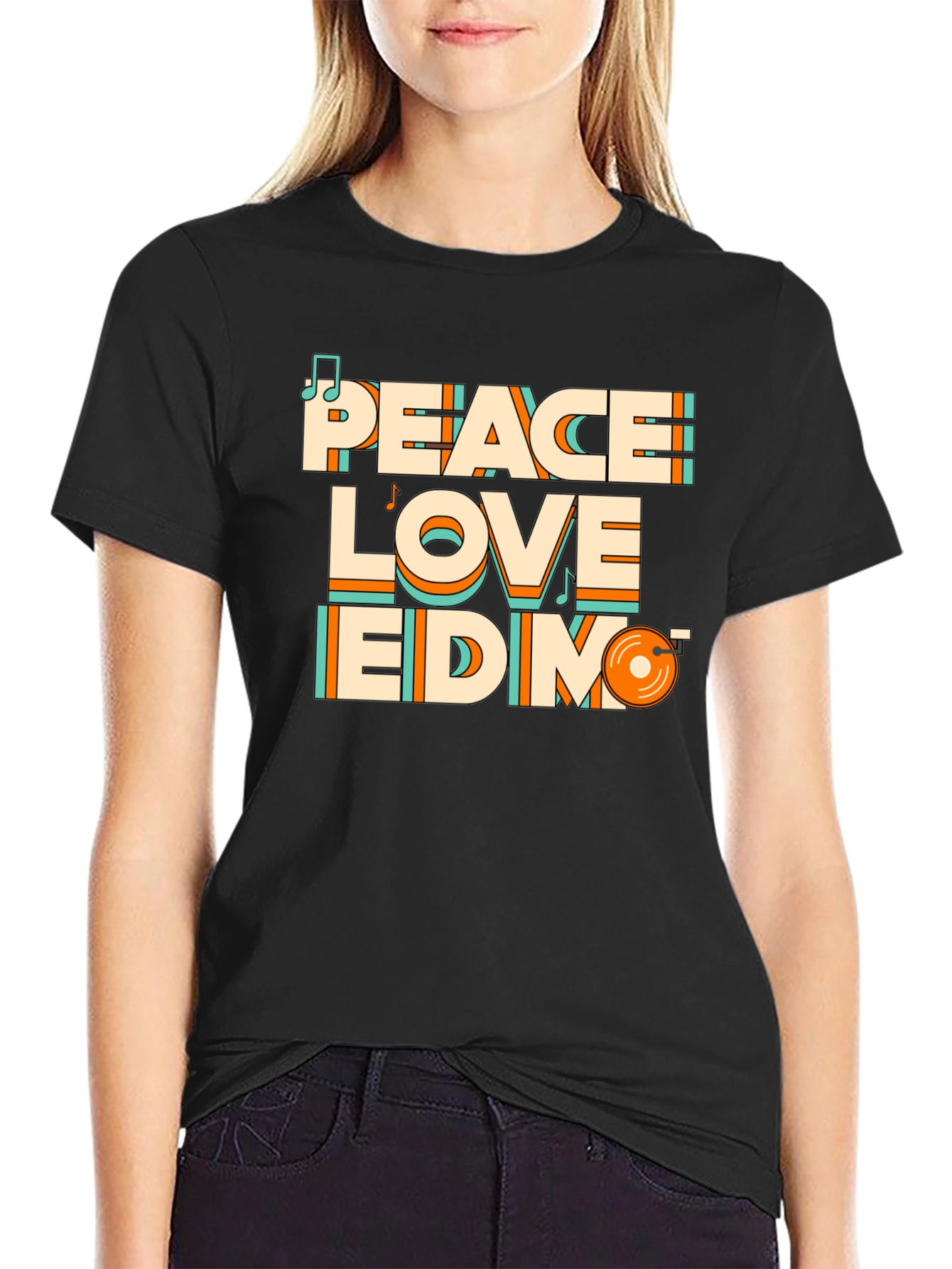 Peace Love EDM T-Shirt - Stylish Music Tee