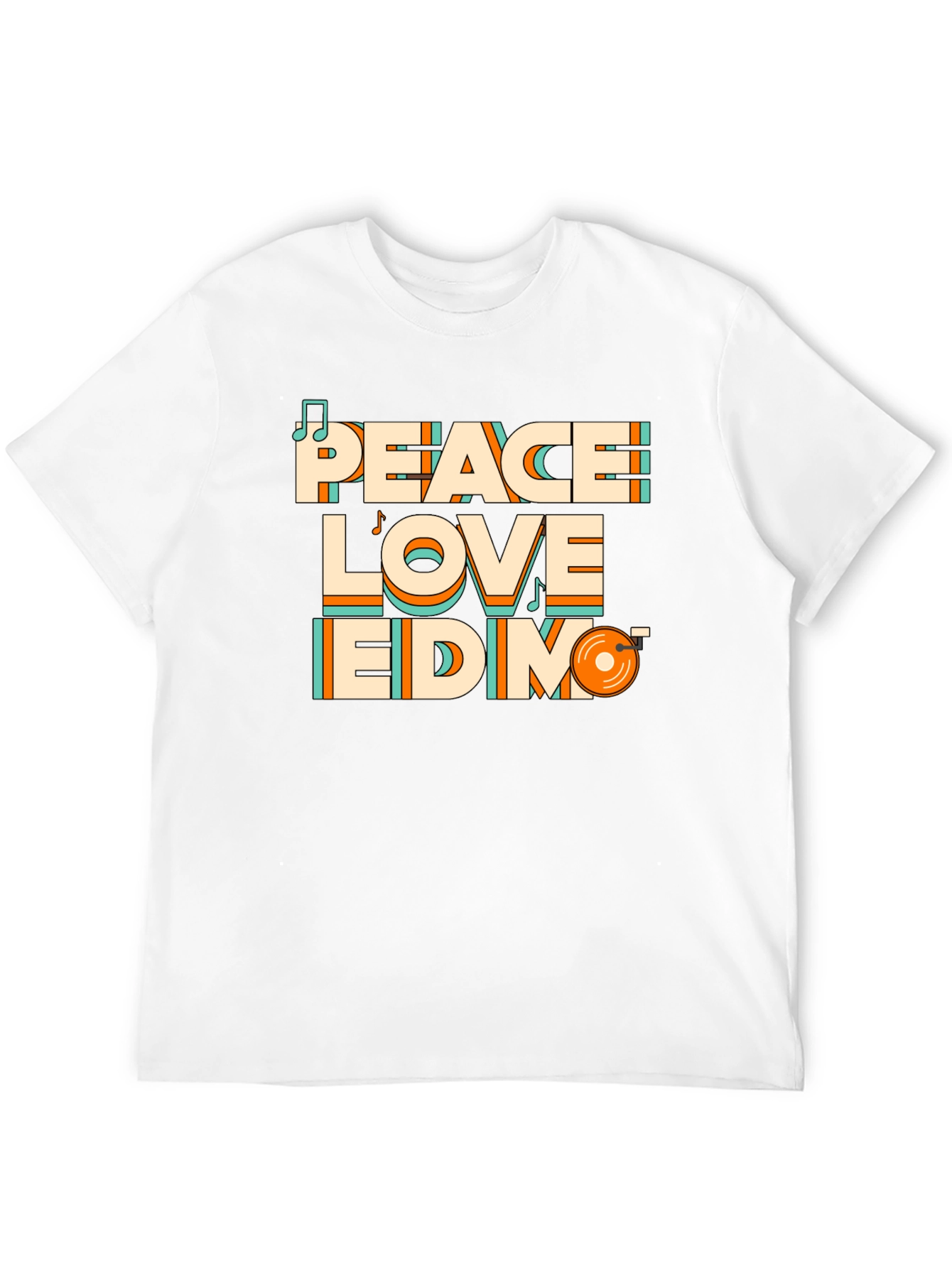 Peace Love EDM T-Shirt - Stylish Music Tee