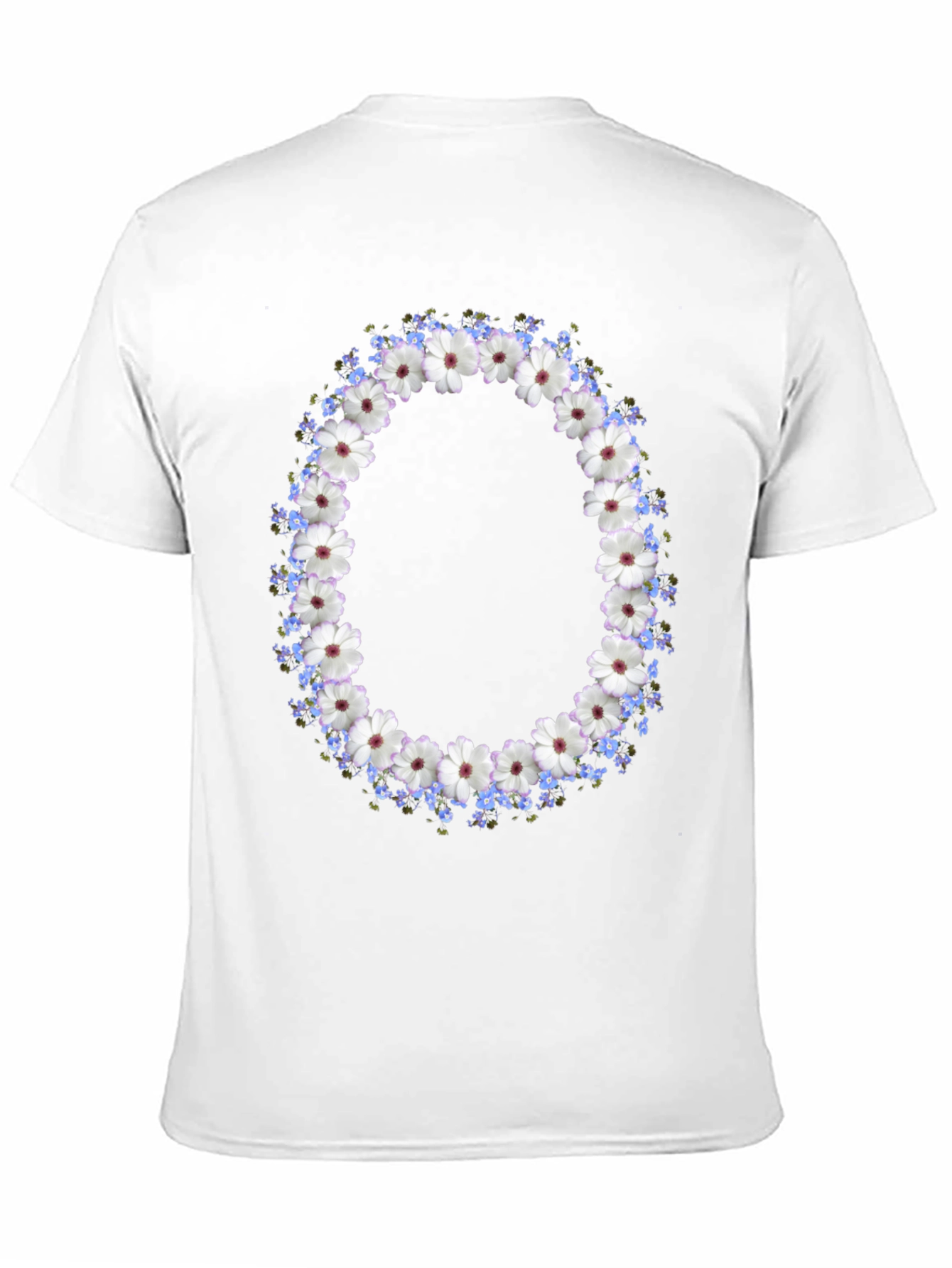 Floral Wreath Graphic Black T-Shirt