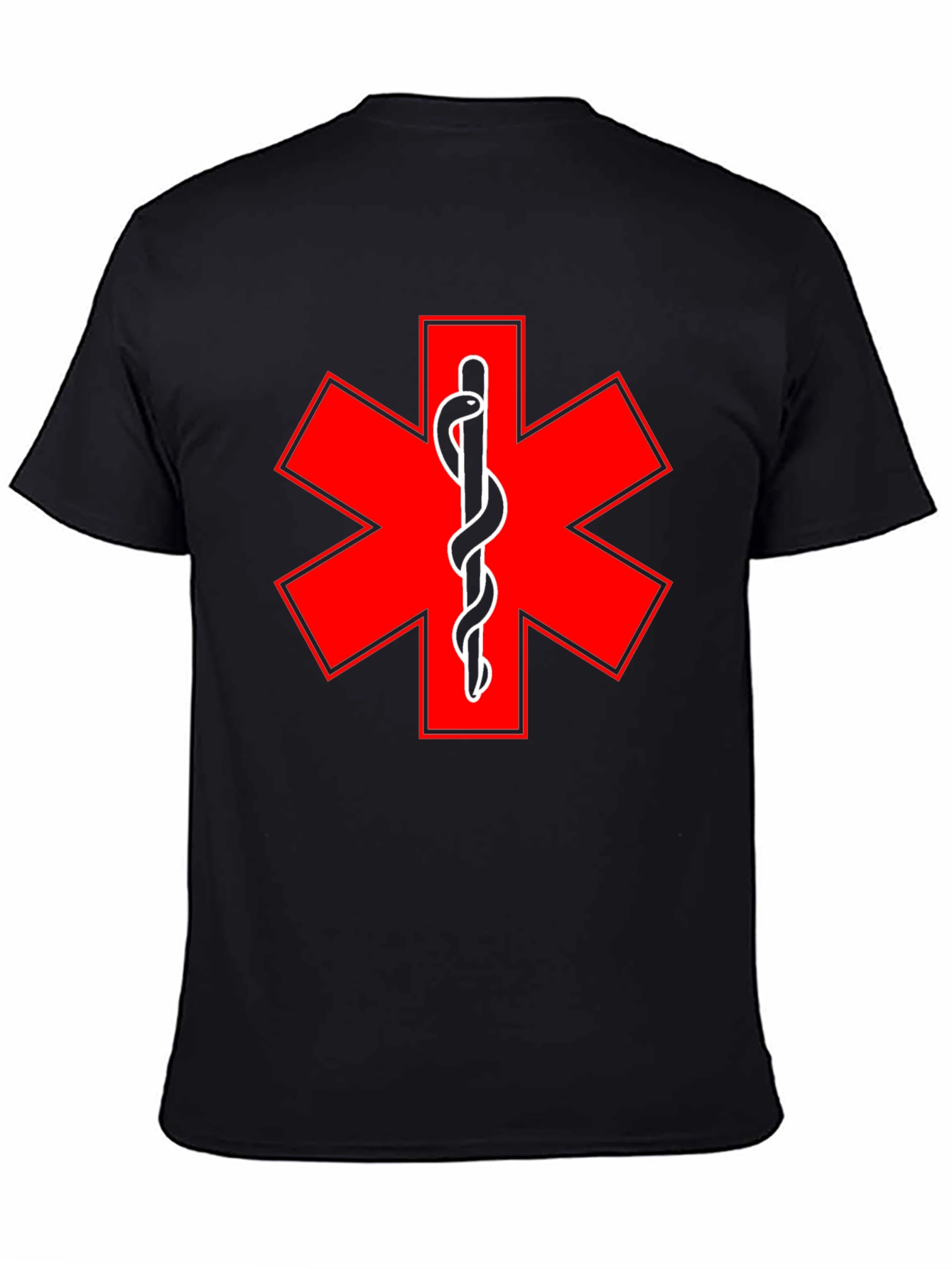 Star of Life EMT Medical T-Shirt - Black