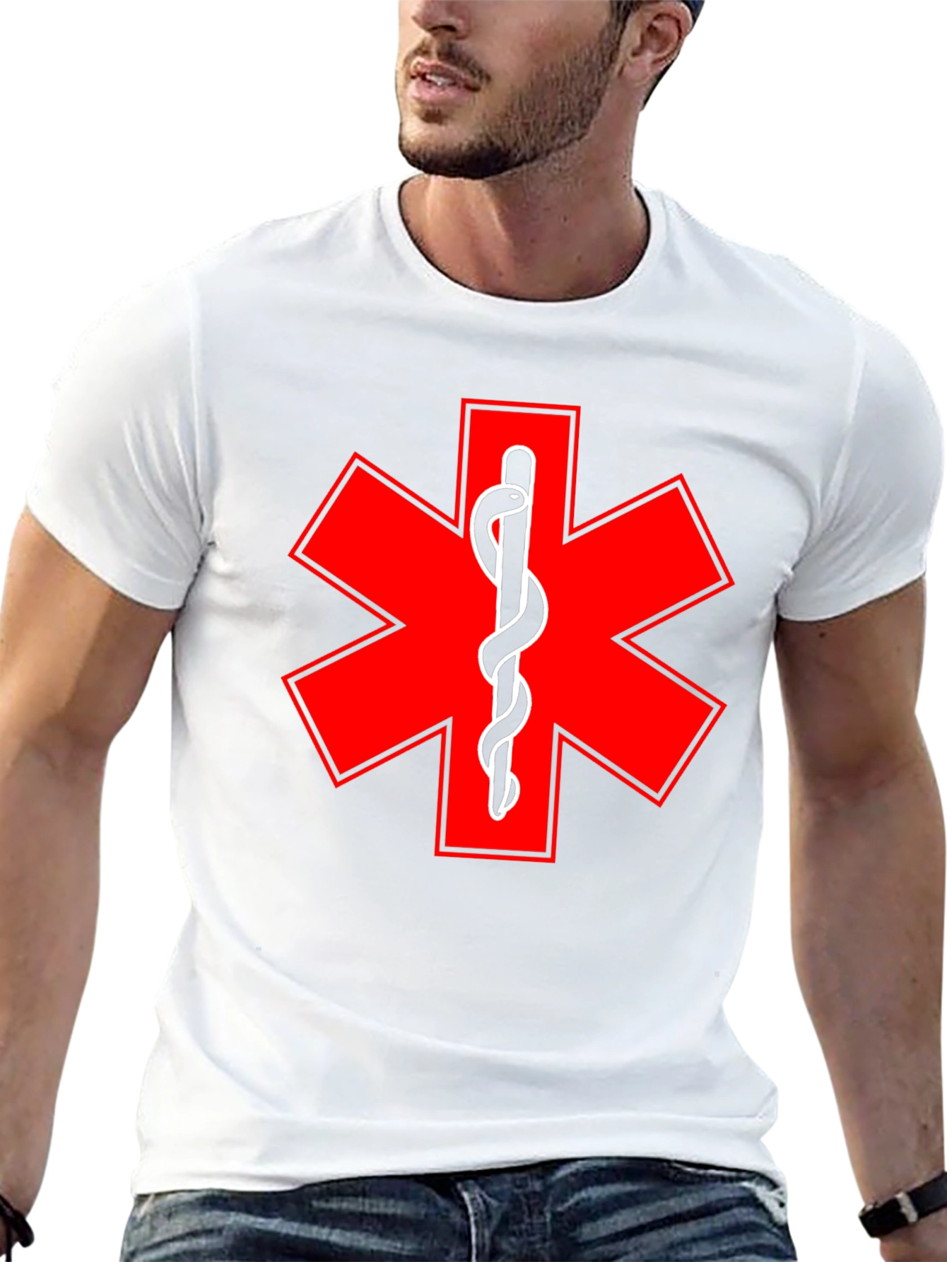 Star of Life EMT Medical T-Shirt - Black