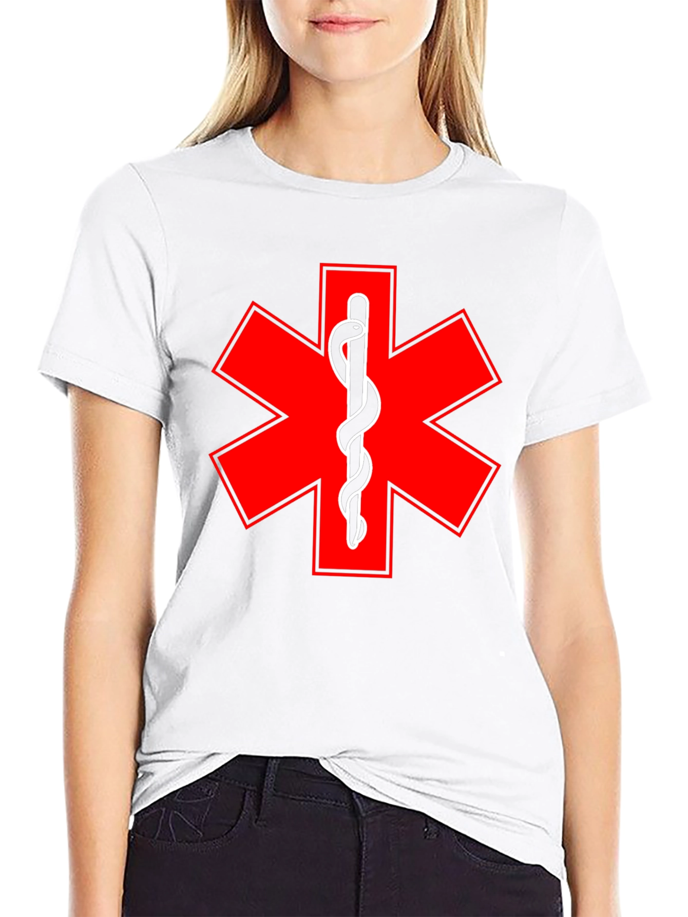 Star of Life EMT Medical T-Shirt - Black