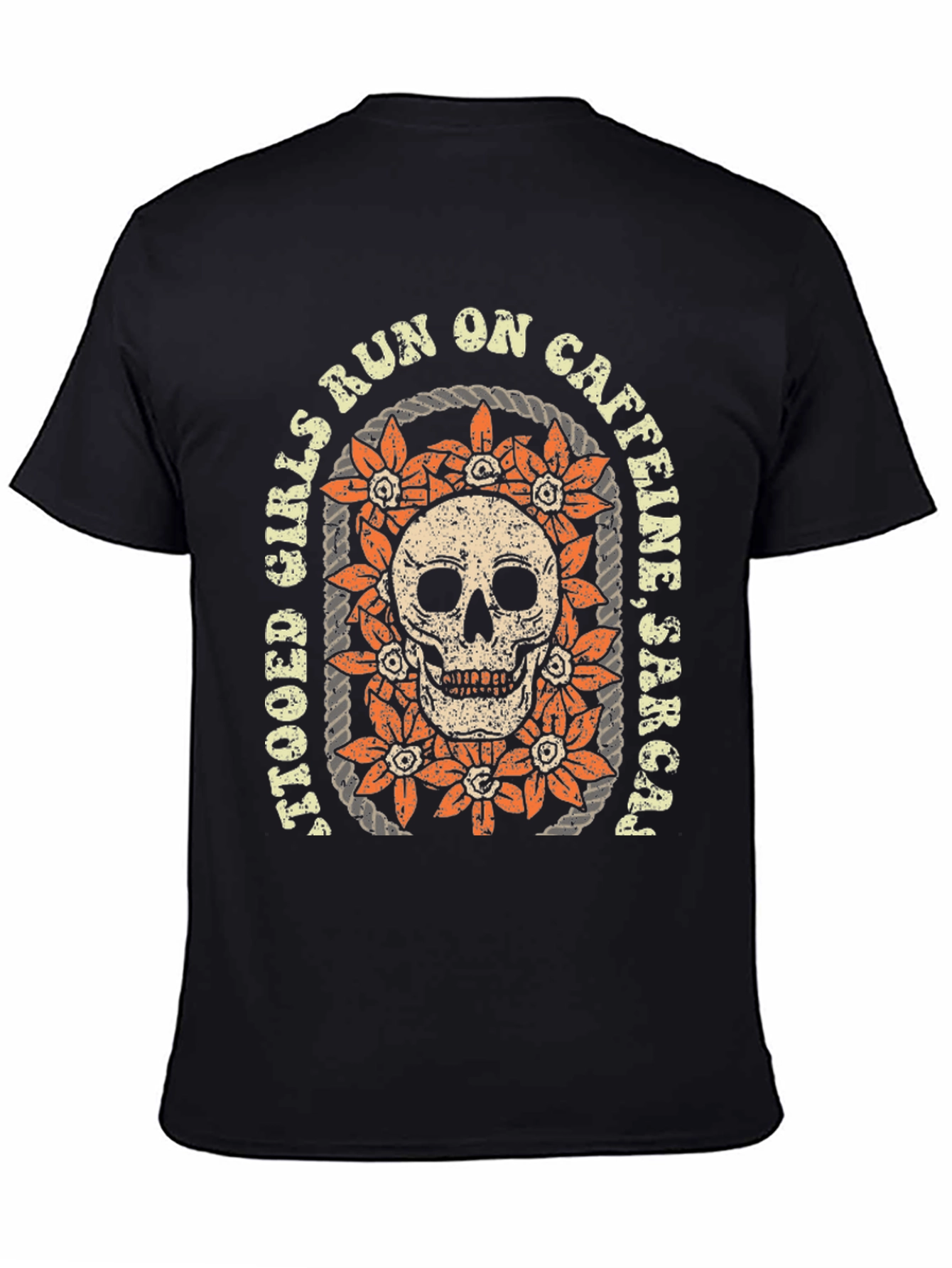 Tattooed Girls Skull Graphic T-Shirt