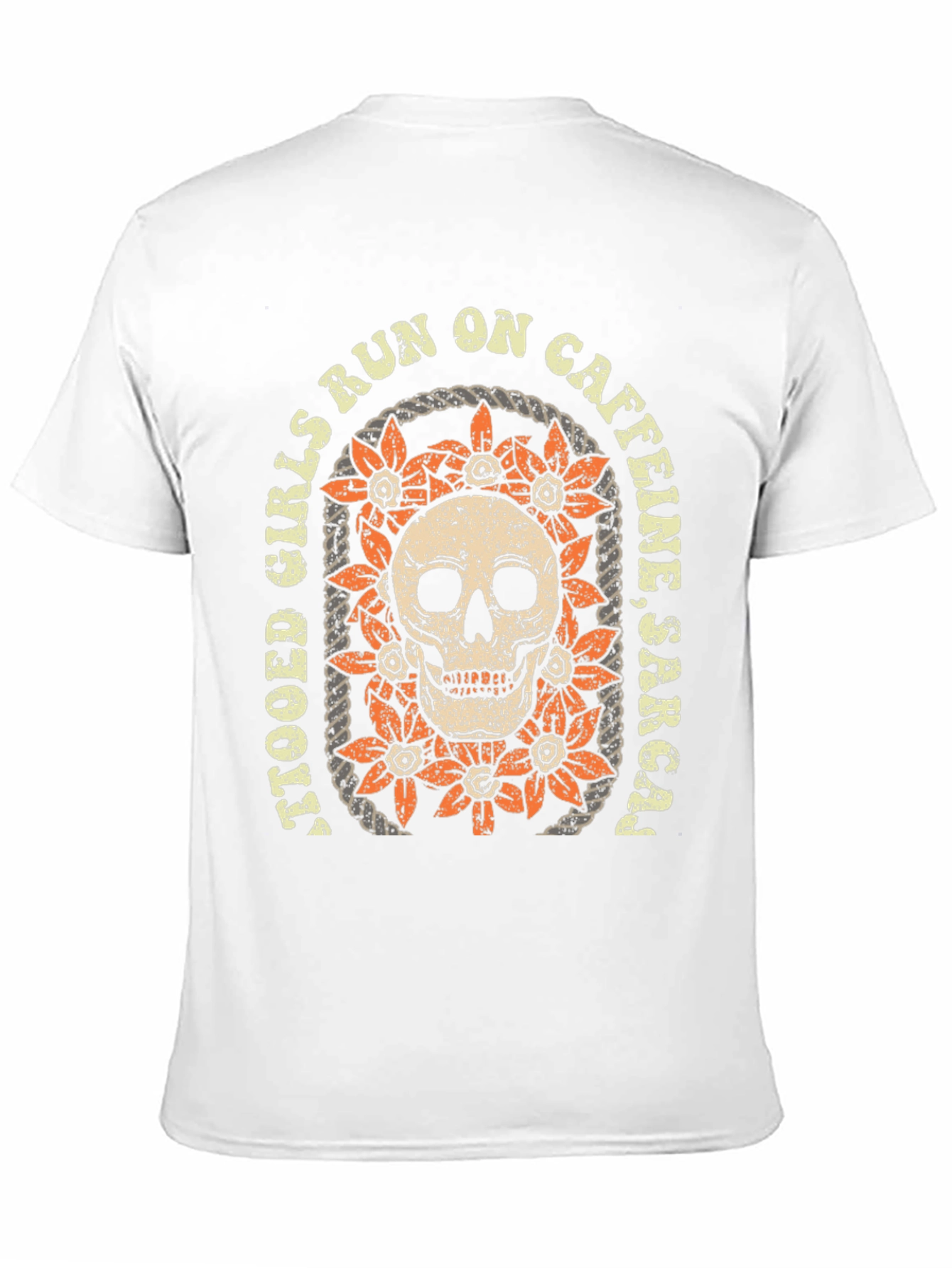 Tattooed Girls Skull Graphic T-Shirt