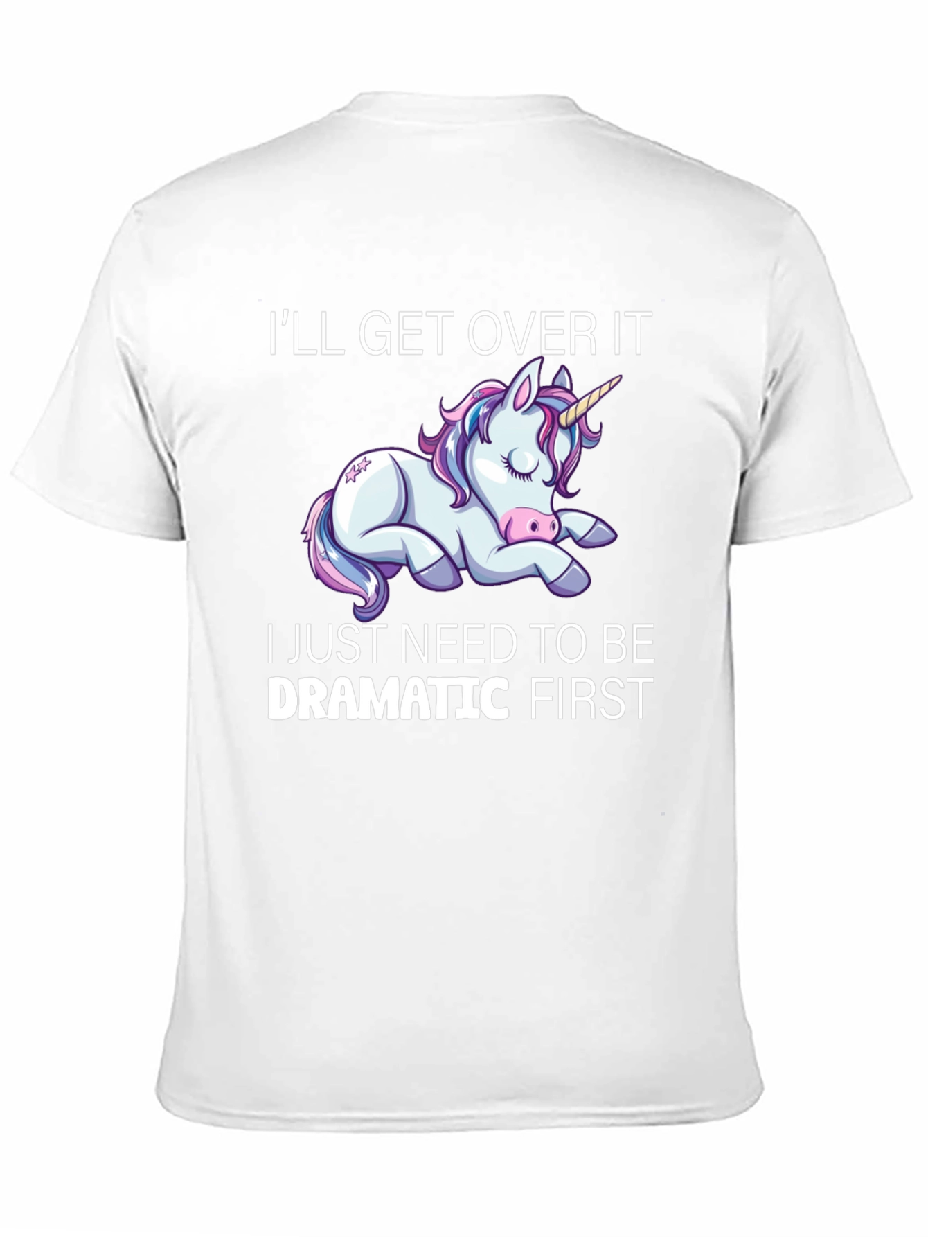 Dramatic Unicorn Graphic T-Shirt - Black