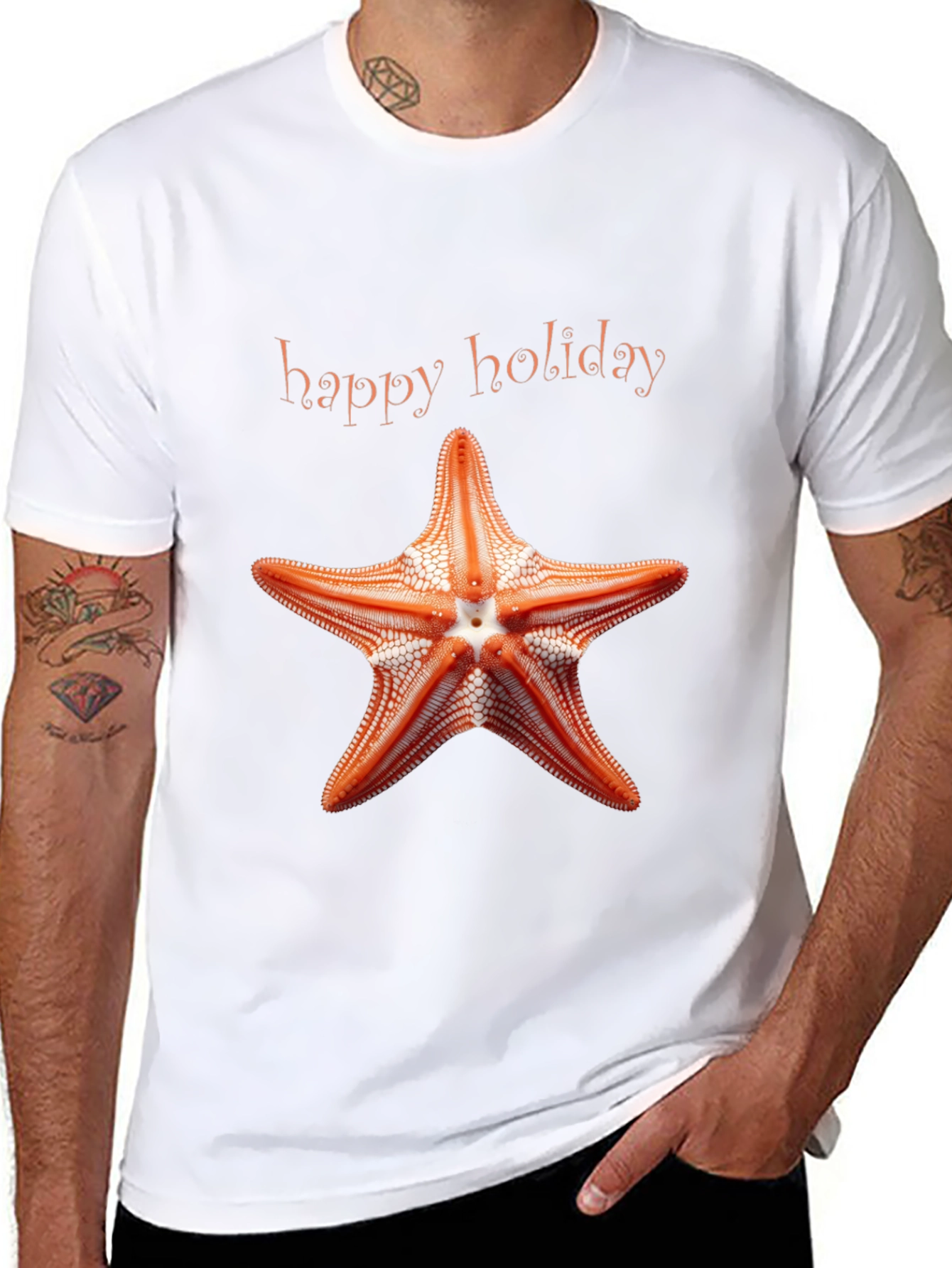 Happy Holiday Starfish Graphic Tee