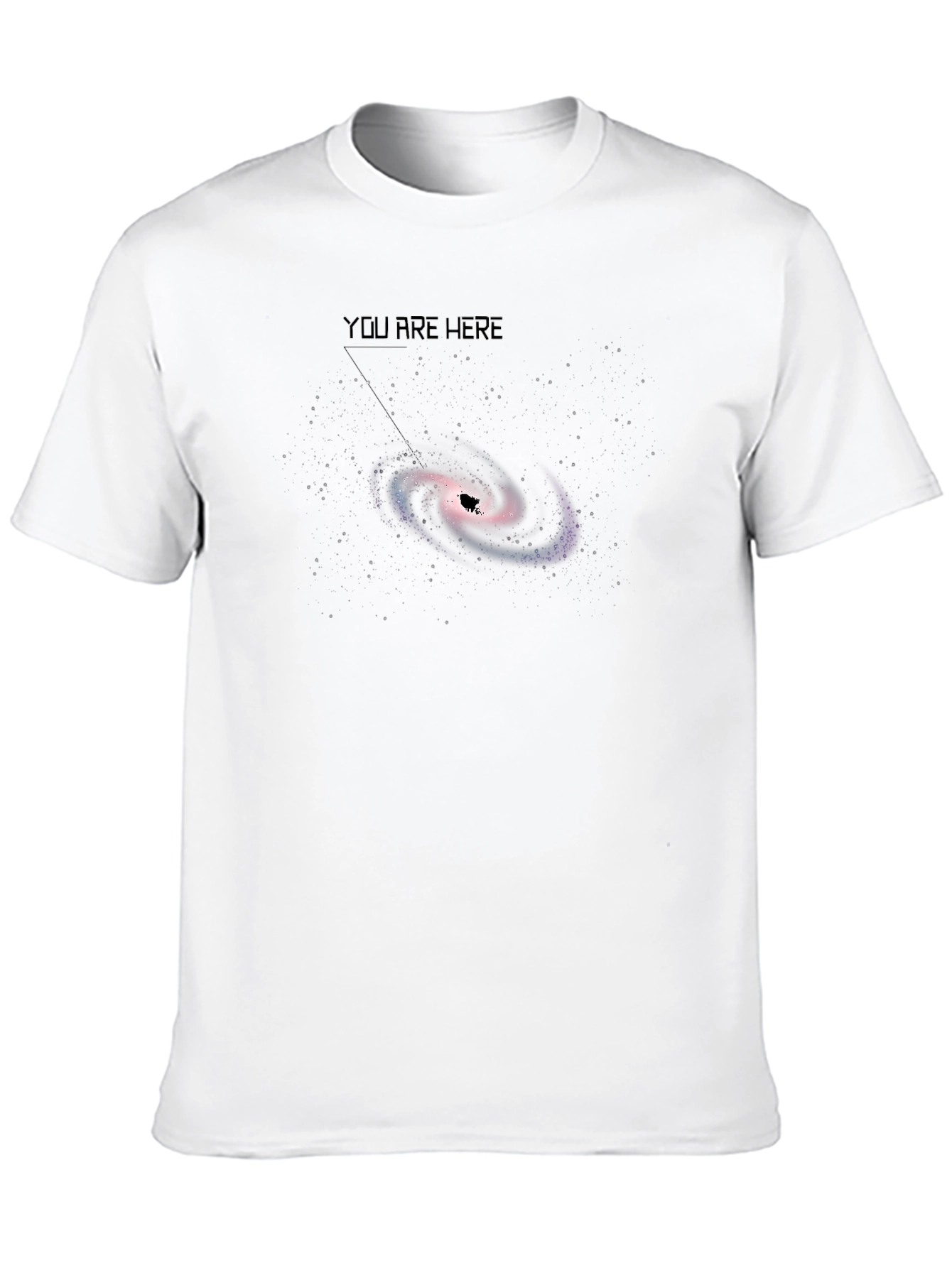 You Are Here Galaxy Black T-Shirt