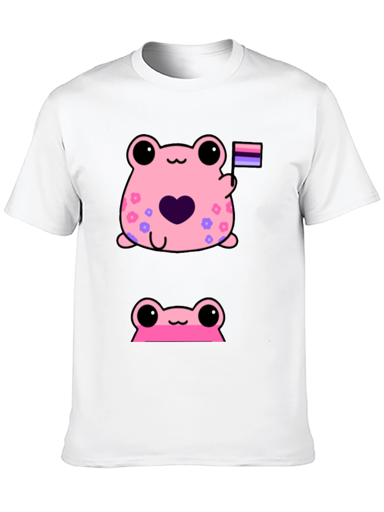 Cute Pink Frog Graphic Tee