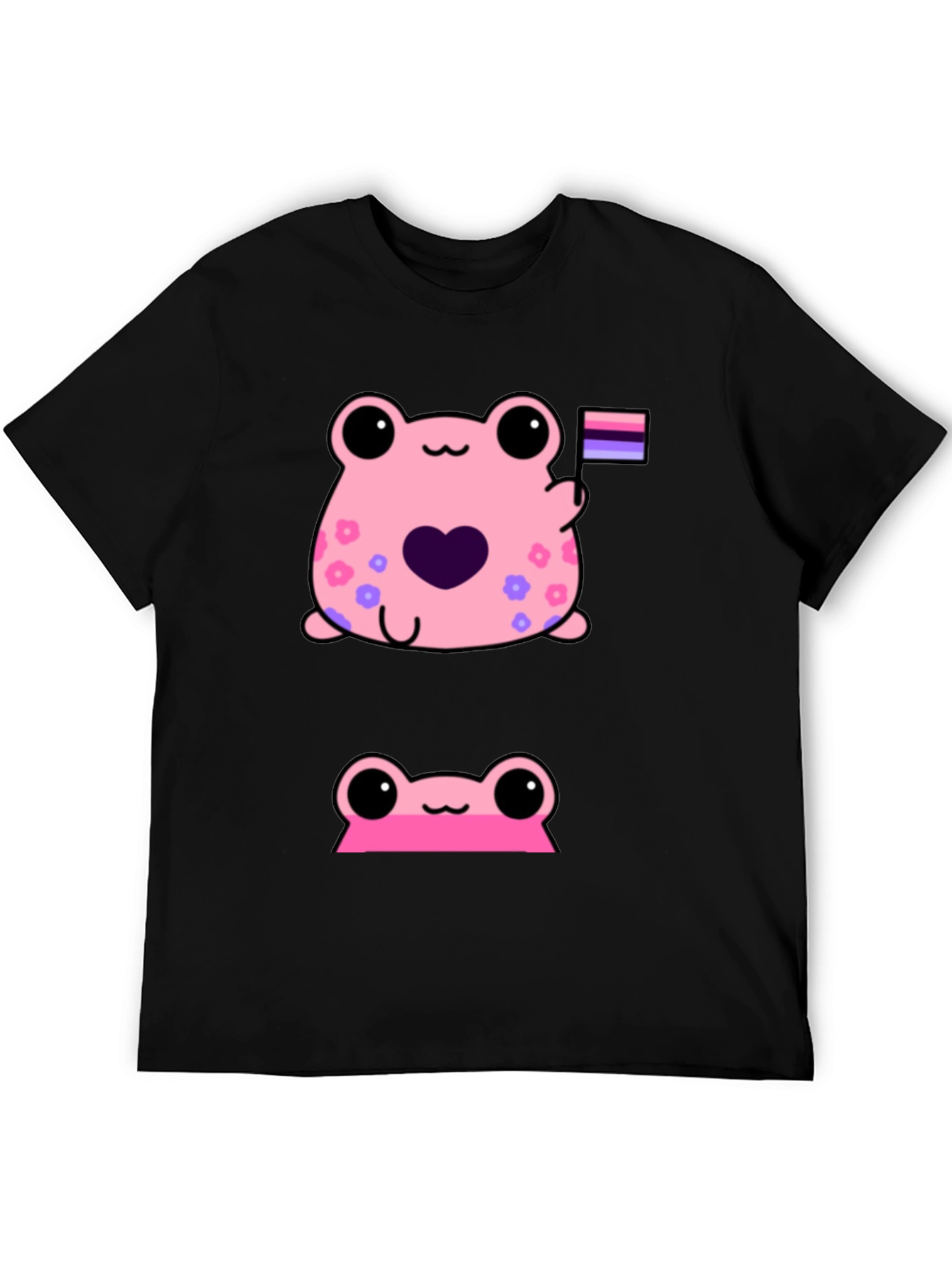 Cute Pink Frog Graphic Tee