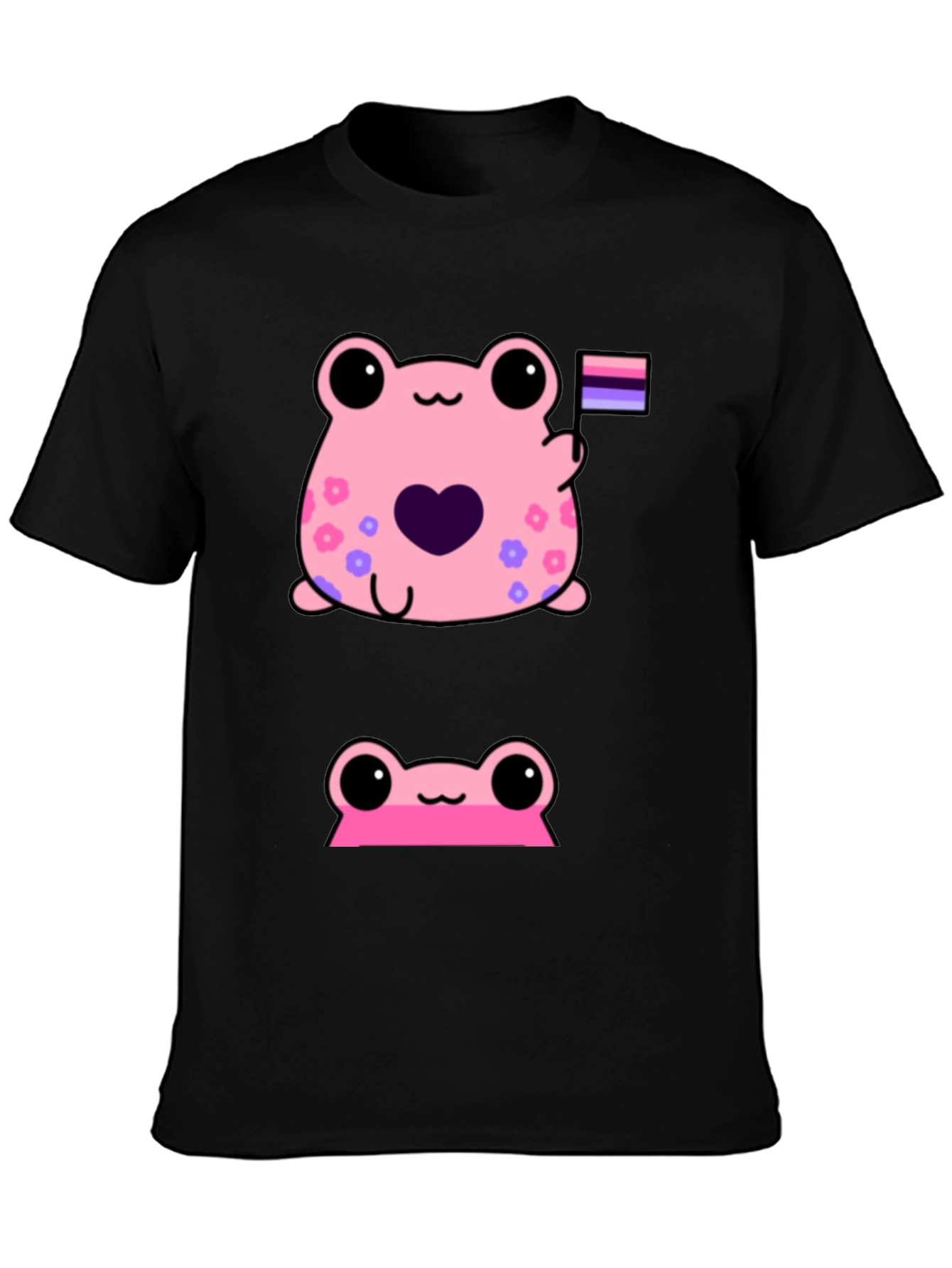 Cute Pink Frog Graphic Tee