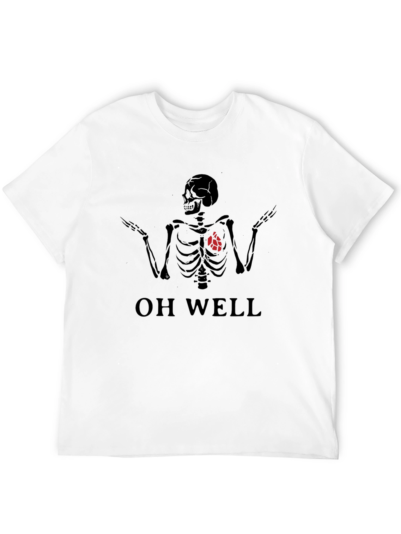 Oh Well Skeleton Graphic Tee - Casual Wear