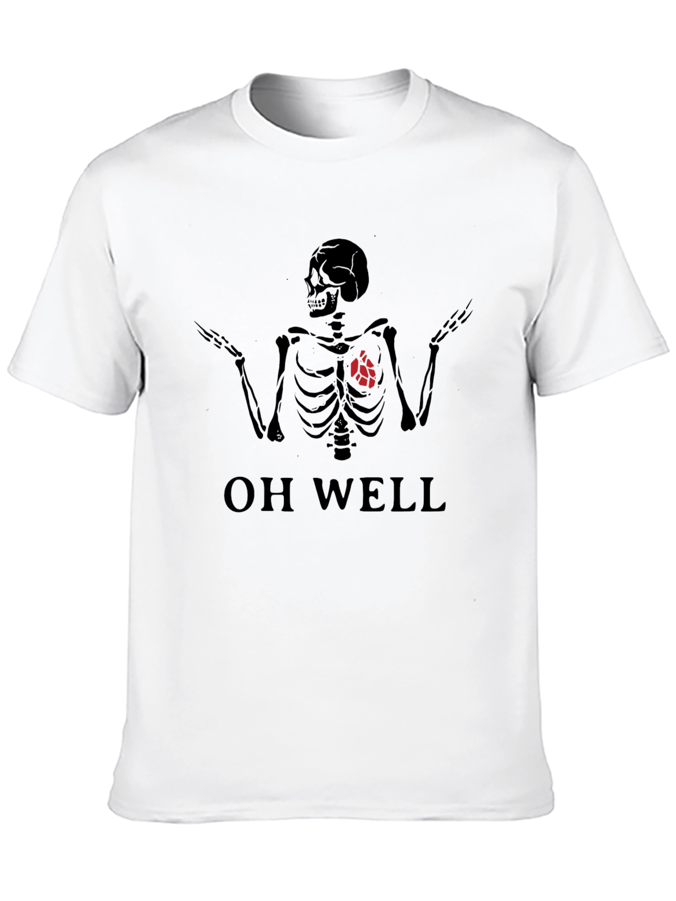 Oh Well Skeleton Graphic Tee - Casual Wear