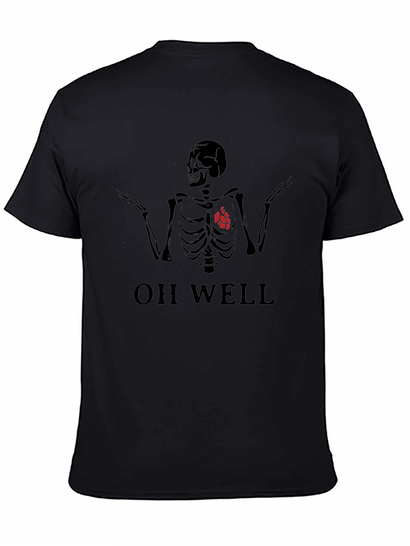 Oh Well Skeleton Graphic Tee - Casual Wear