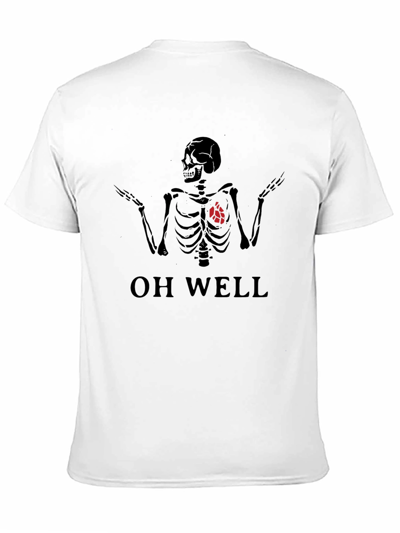 Oh Well Skeleton Graphic Tee - Casual Wear
