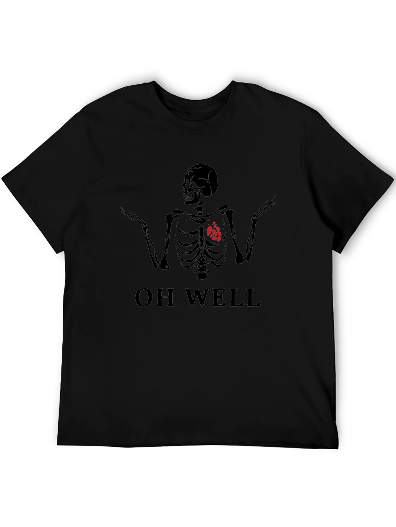 Oh Well Skeleton Graphic Tee - Casual Wear