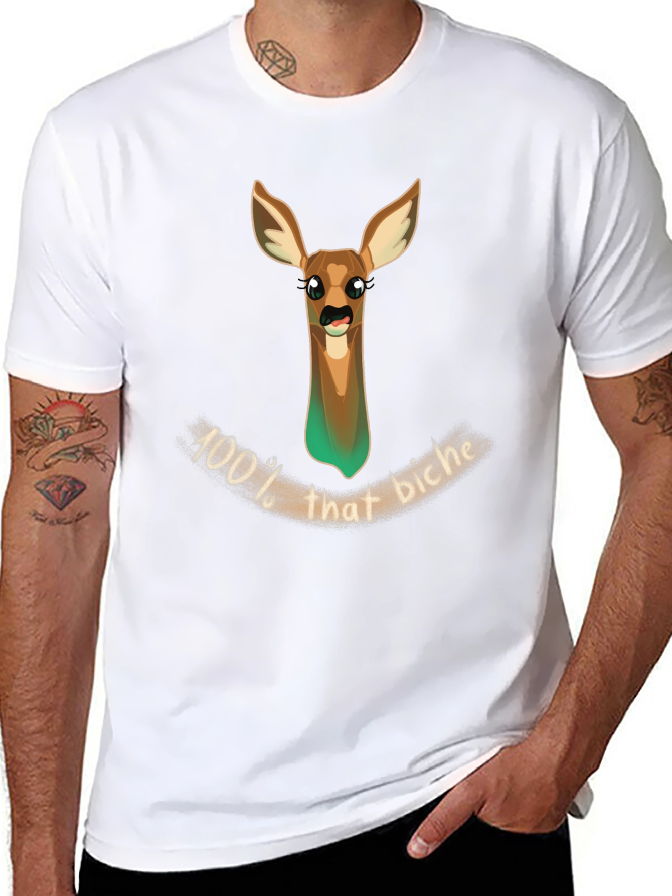 100% That Biche Deer Graphic Tee