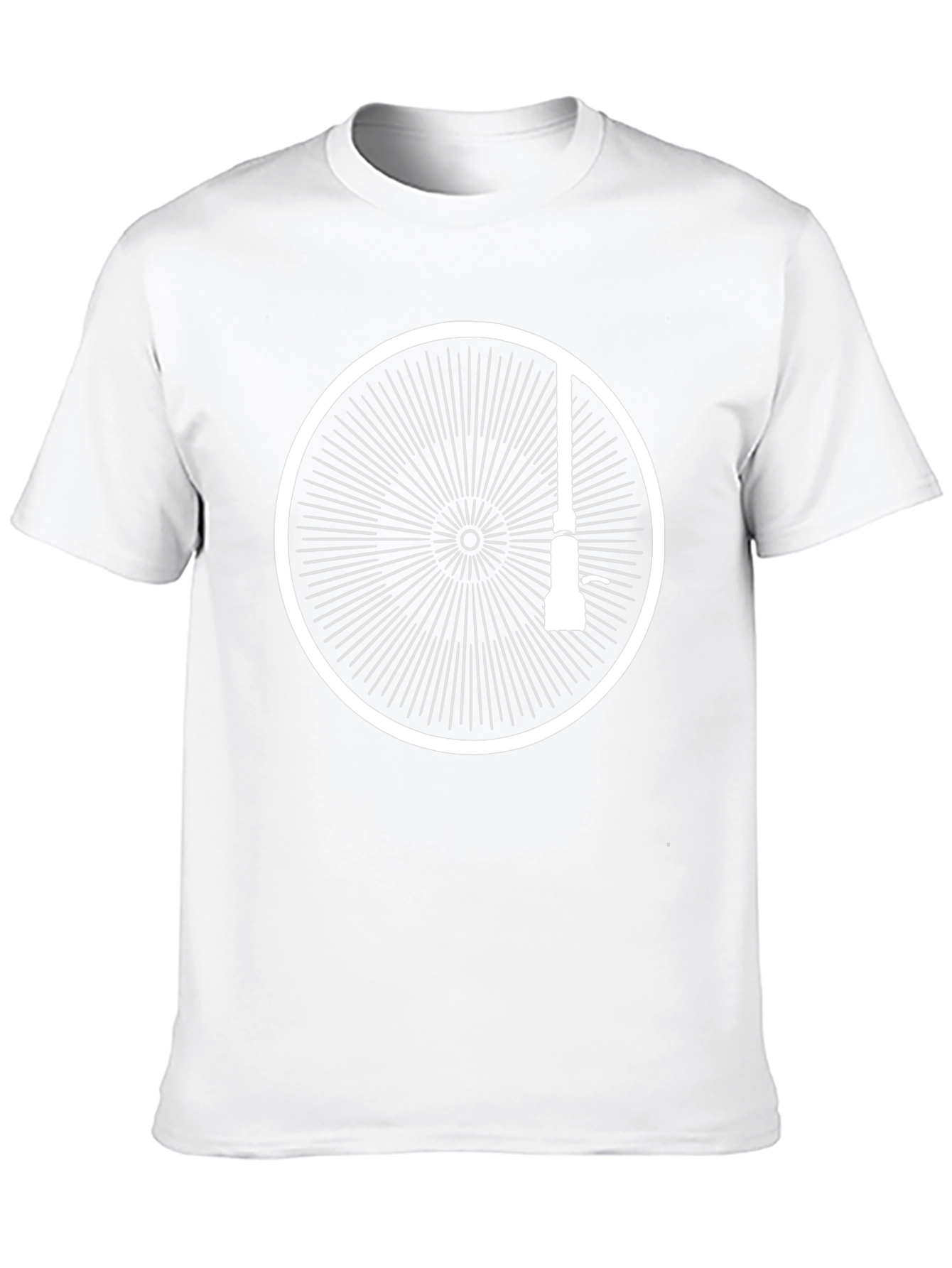 Black T-Shirt with Graphic Circle Design