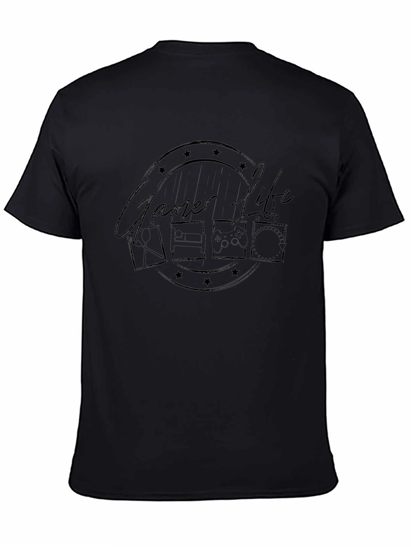 Gamer Life Black Graphic Tee